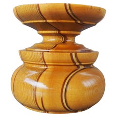 Midcentury Wooden Candle Holder, 1960s, Europe