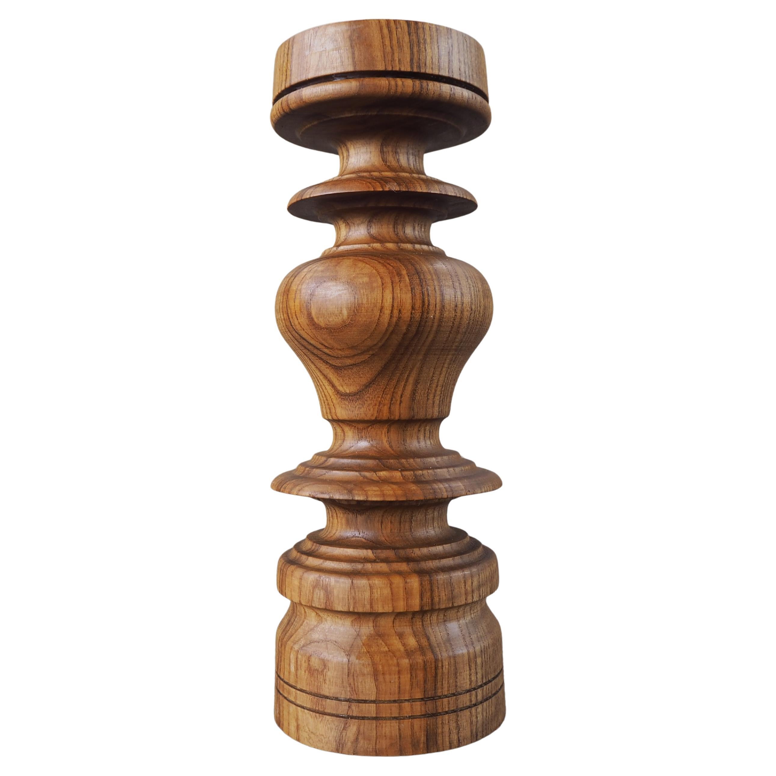 Holz-Kerzenhalter aus der Jahrhundertmitte, 1960er Jahre, Europa