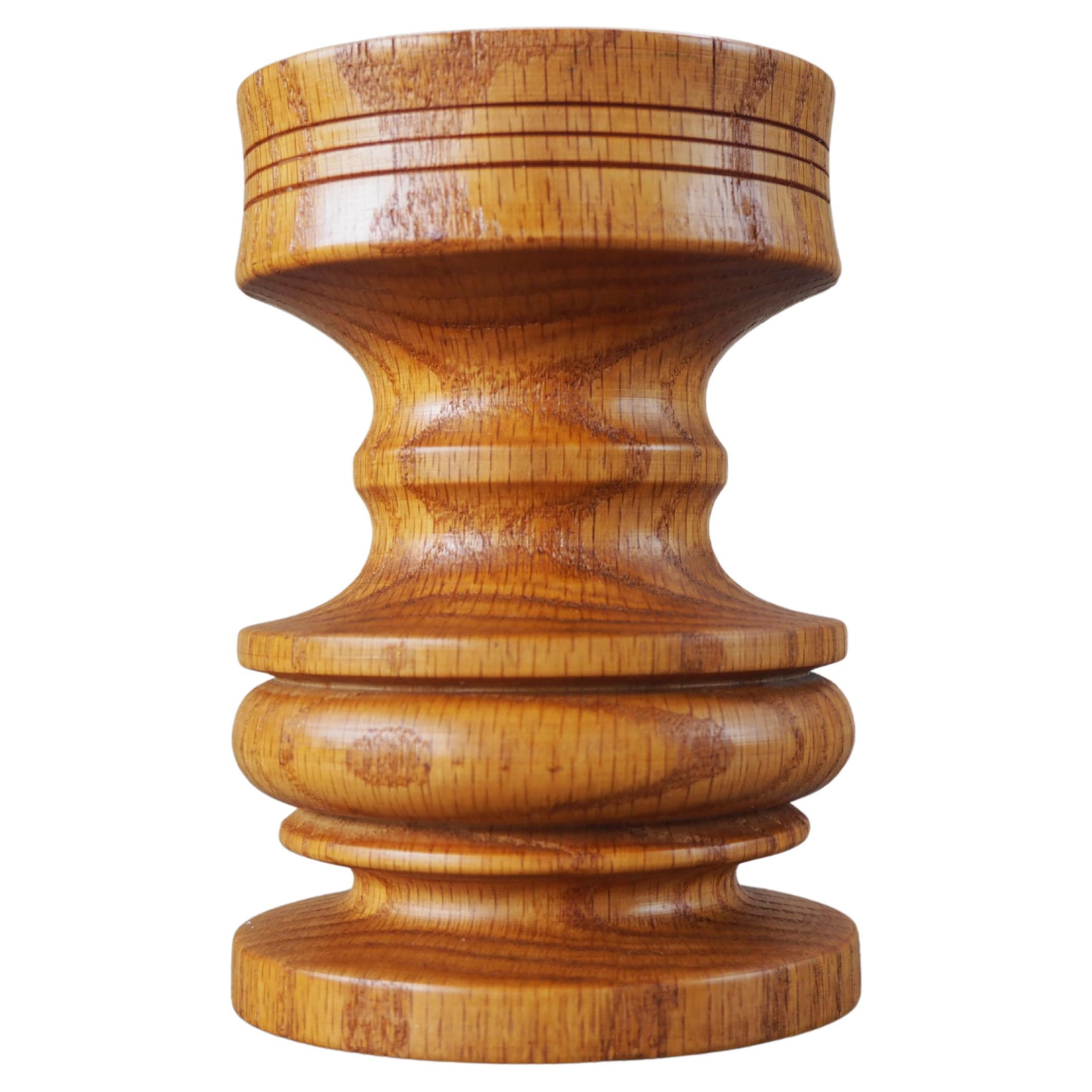 Portavelas de madera de mediados de siglo, años 60, Europa