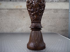 Midcentury Wooden Czechoslovakia Vase, 1960s