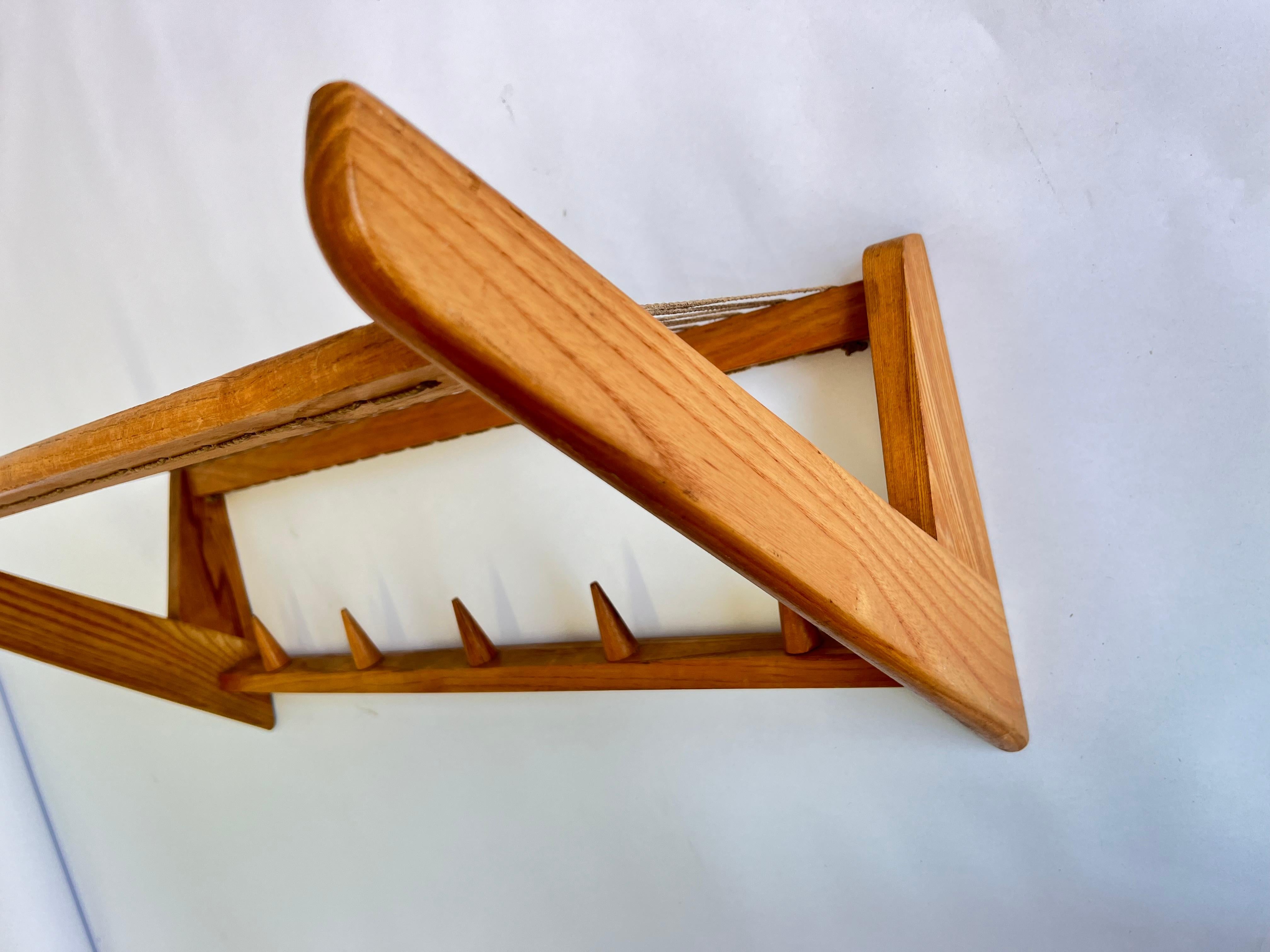Midcentury wooden Design Wall Coat Rack by ÚLUV - Czechoslovakia, 1960s In Good Condition For Sale In Praha, CZ