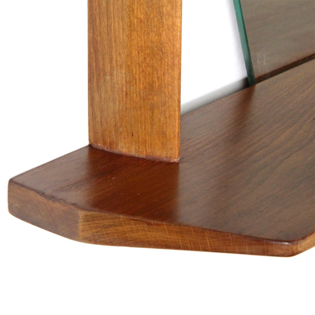 Midcentury Wooden Frame and Shelf Mirror, 1960s For Sale 1