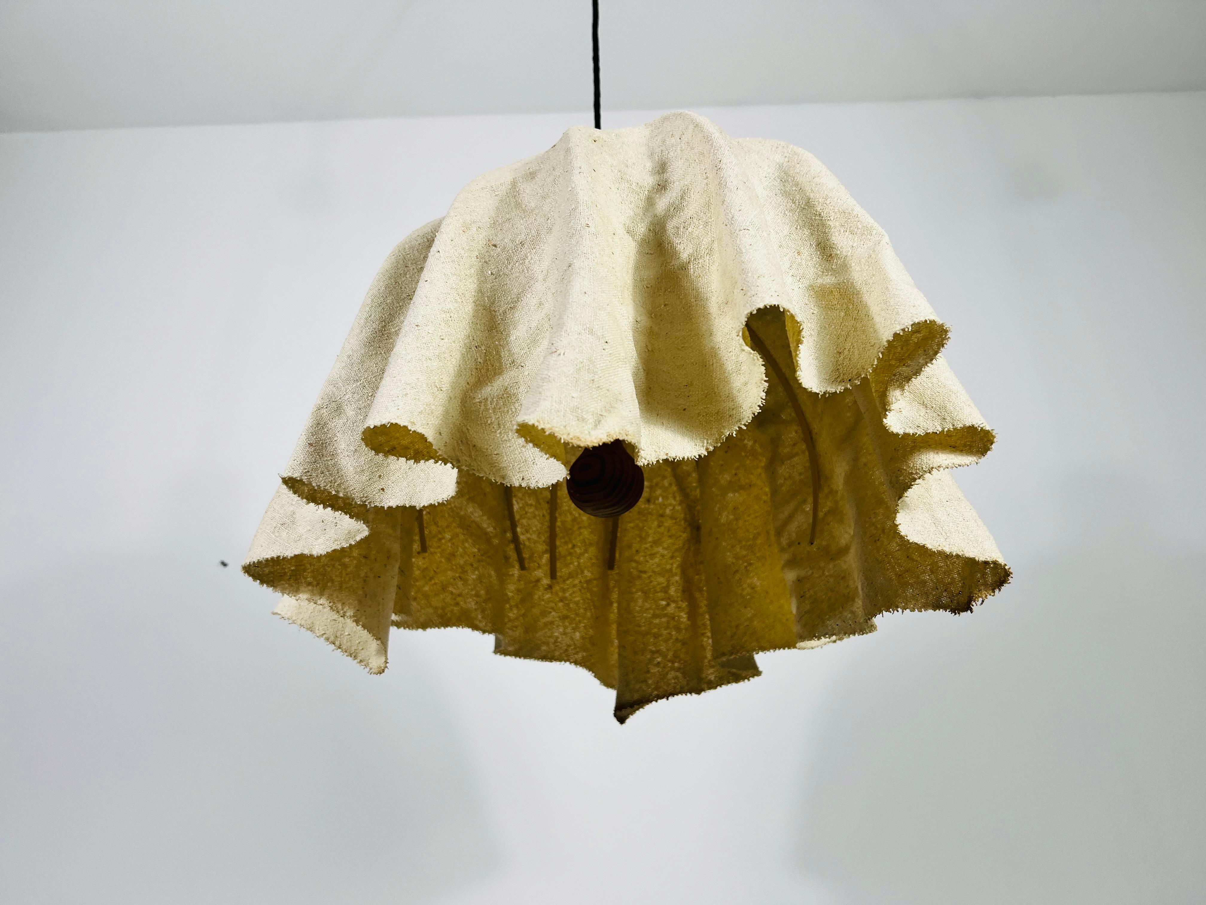 Midcentury Wooden Pendant Lamp with Counterweight by Domus, 1960s 1
