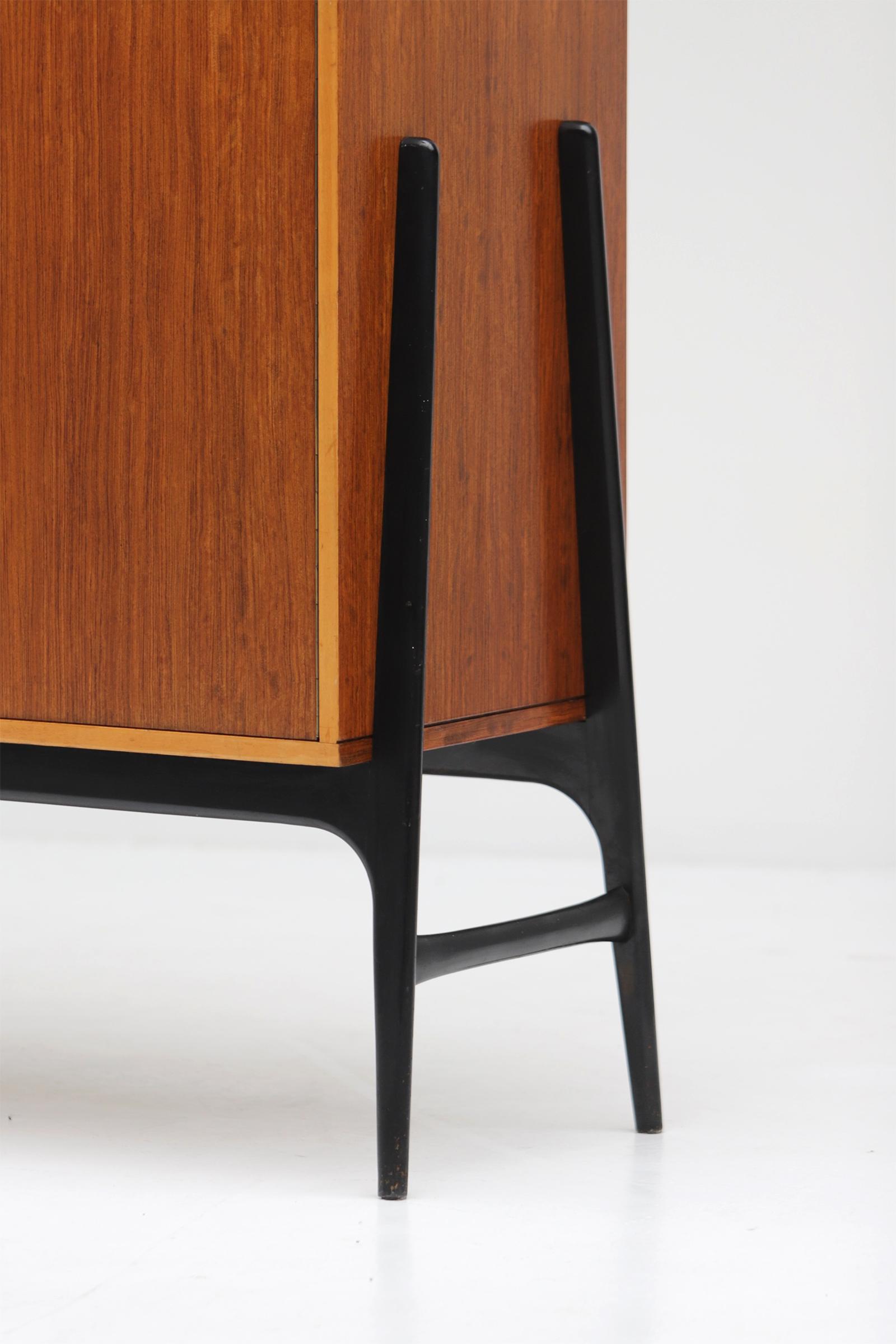 Belgian midcentury wooden sideboard by Alfred Hendrick for Belform 1958