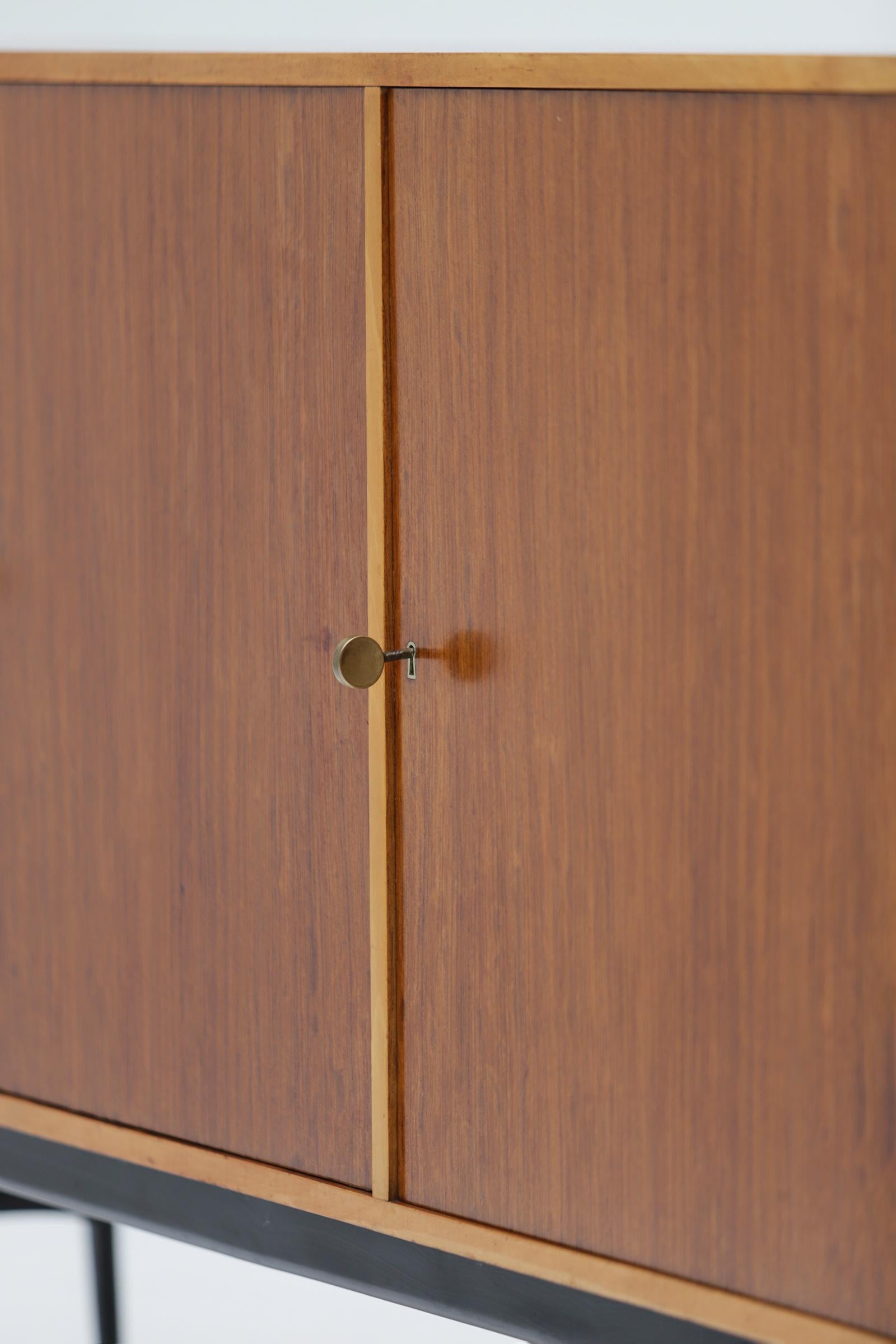 Wood midcentury wooden sideboard by Alfred Hendrick for Belform 1958