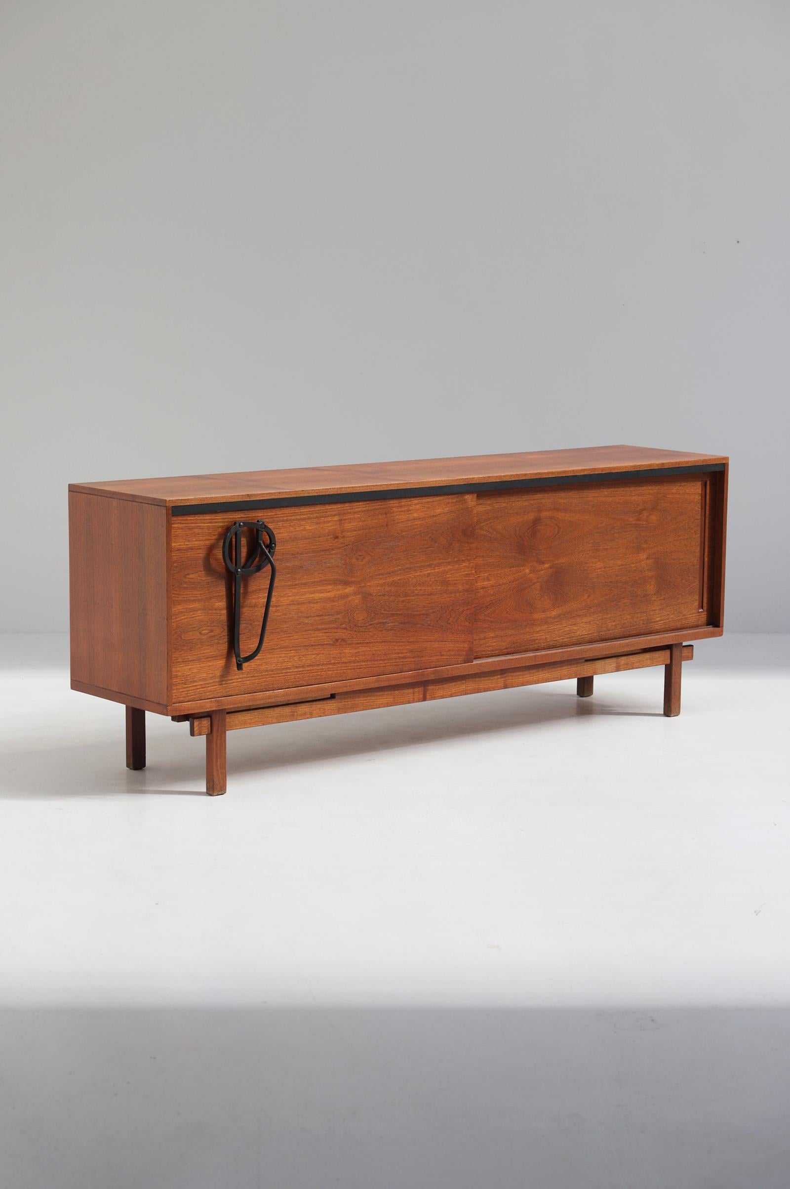 Mid-20th Century Midcentury wooden sideboard by J. Batenburg and E. Souply for MI Belgium 1960s.