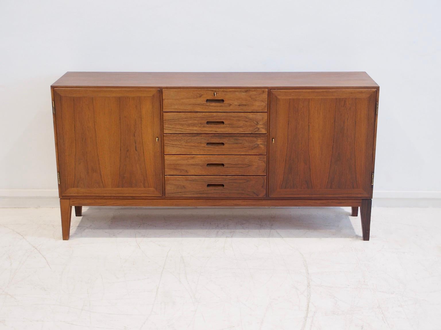 Scandinavian Modern Midcentury Wooden Sideboard by Kaj Winding