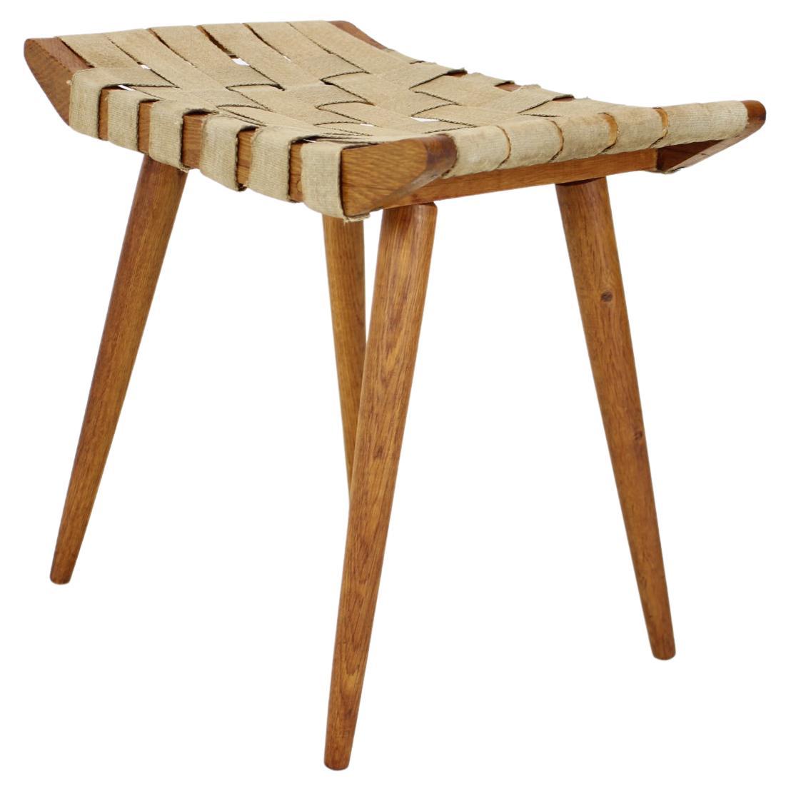 Midcentury Wooden Stool/ ULUV, Czechoslovakia