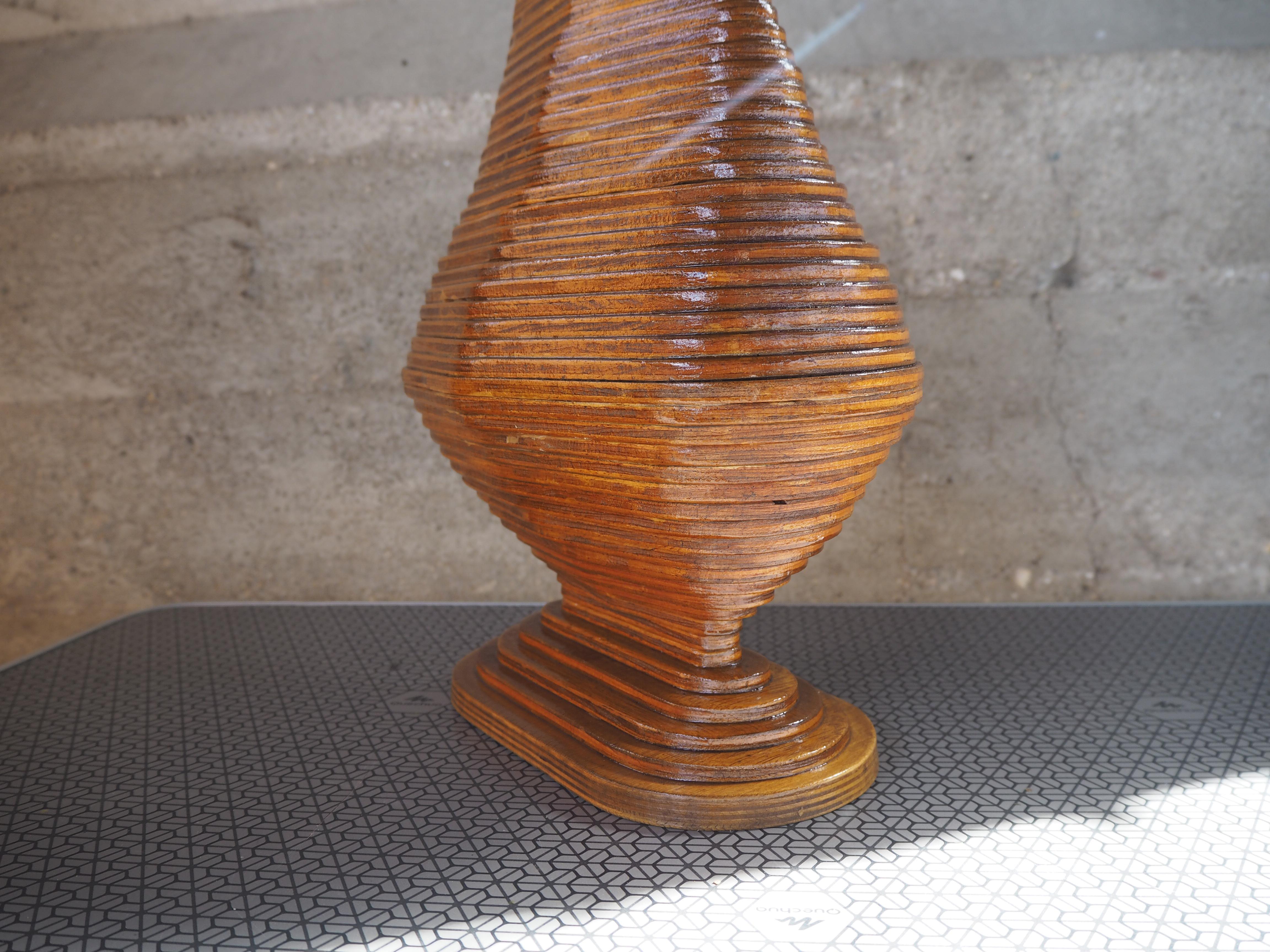 Holzvase aus der Jahrhundertmitte, Europa, 1960er Jahre im Angebot 4