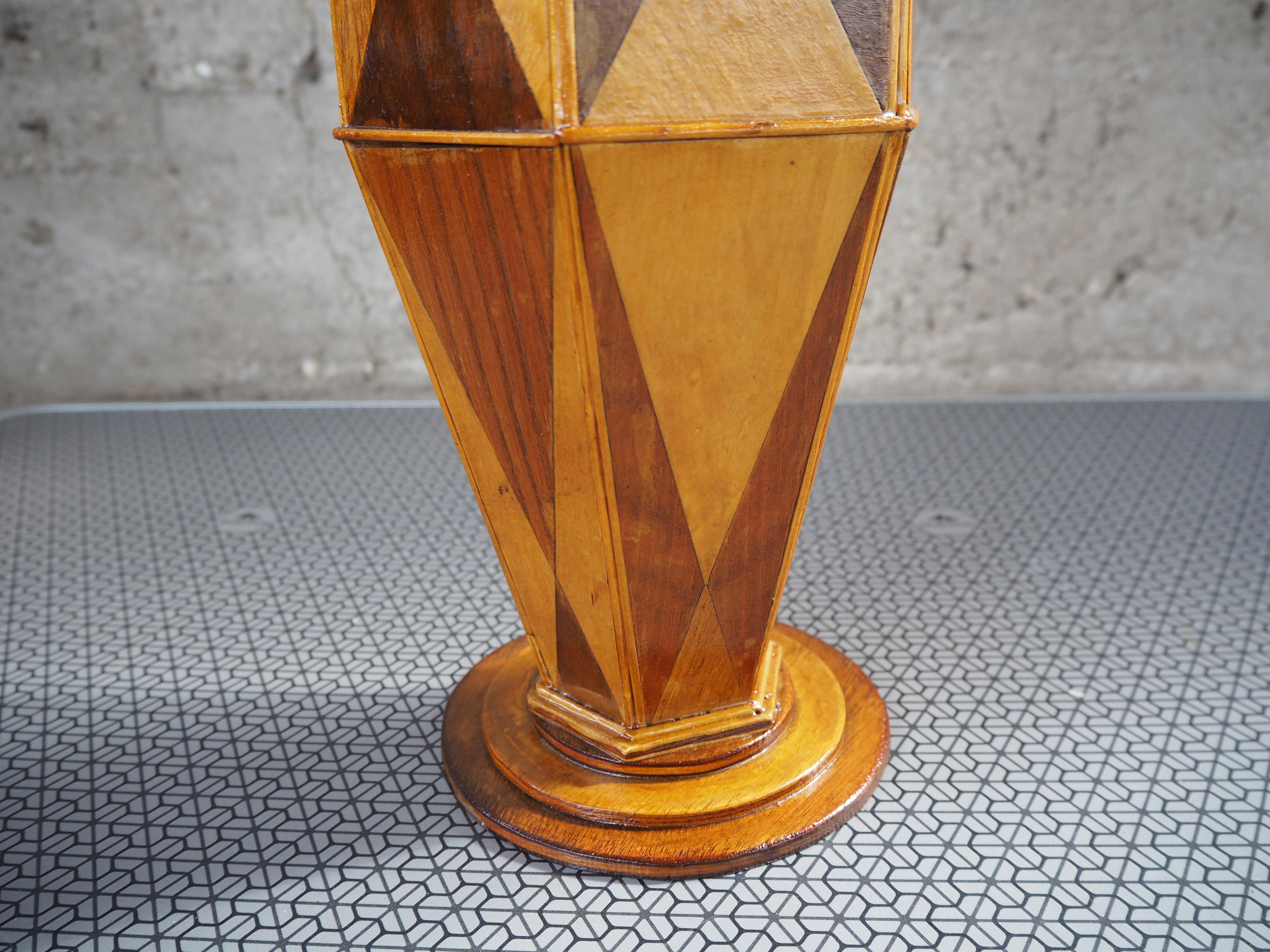 Holzvase aus der Jahrhundertmitte, Europa, 1960er Jahre im Angebot 5