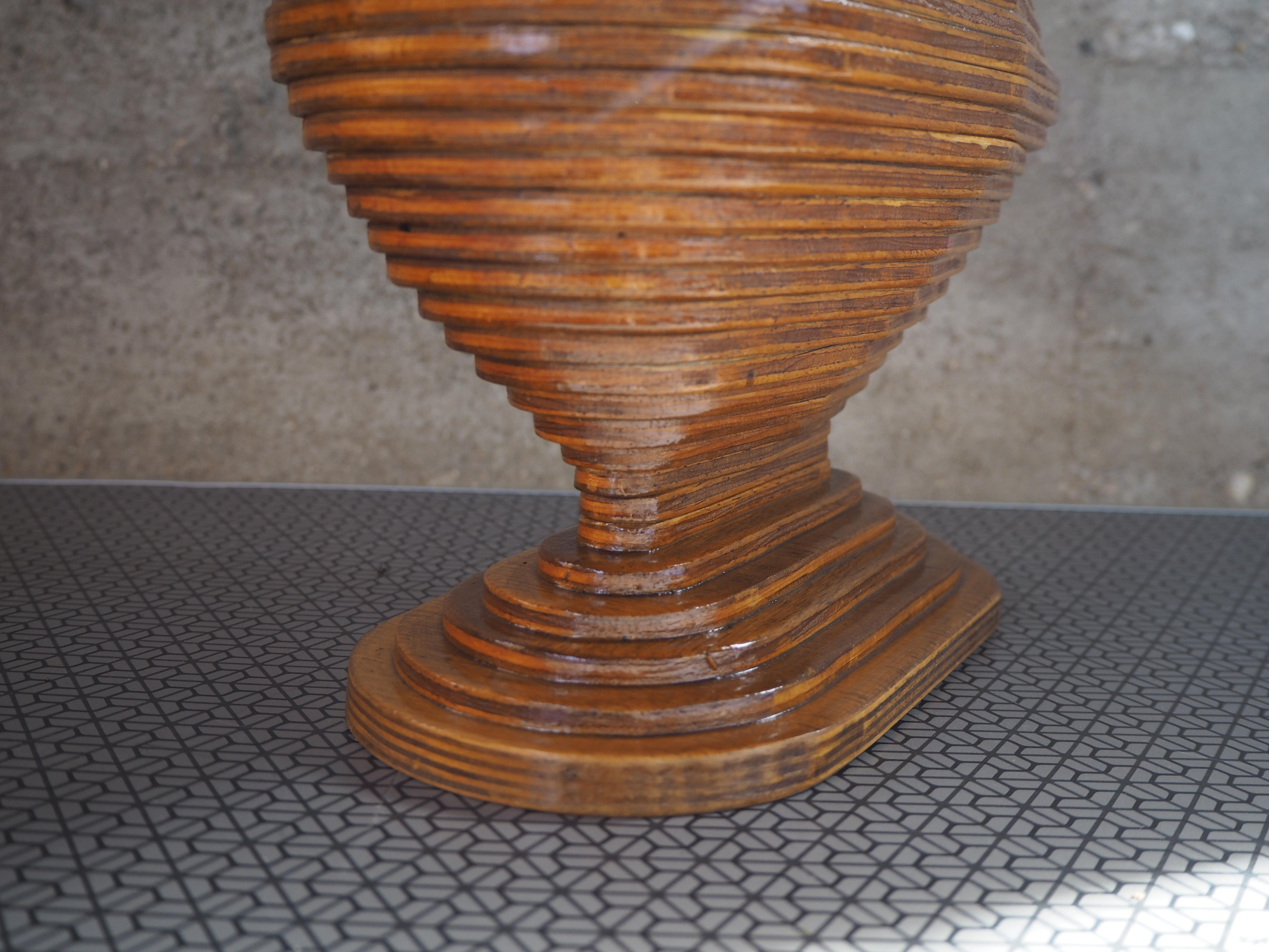 Holzvase aus der Jahrhundertmitte, Europa, 1960er Jahre im Angebot 10