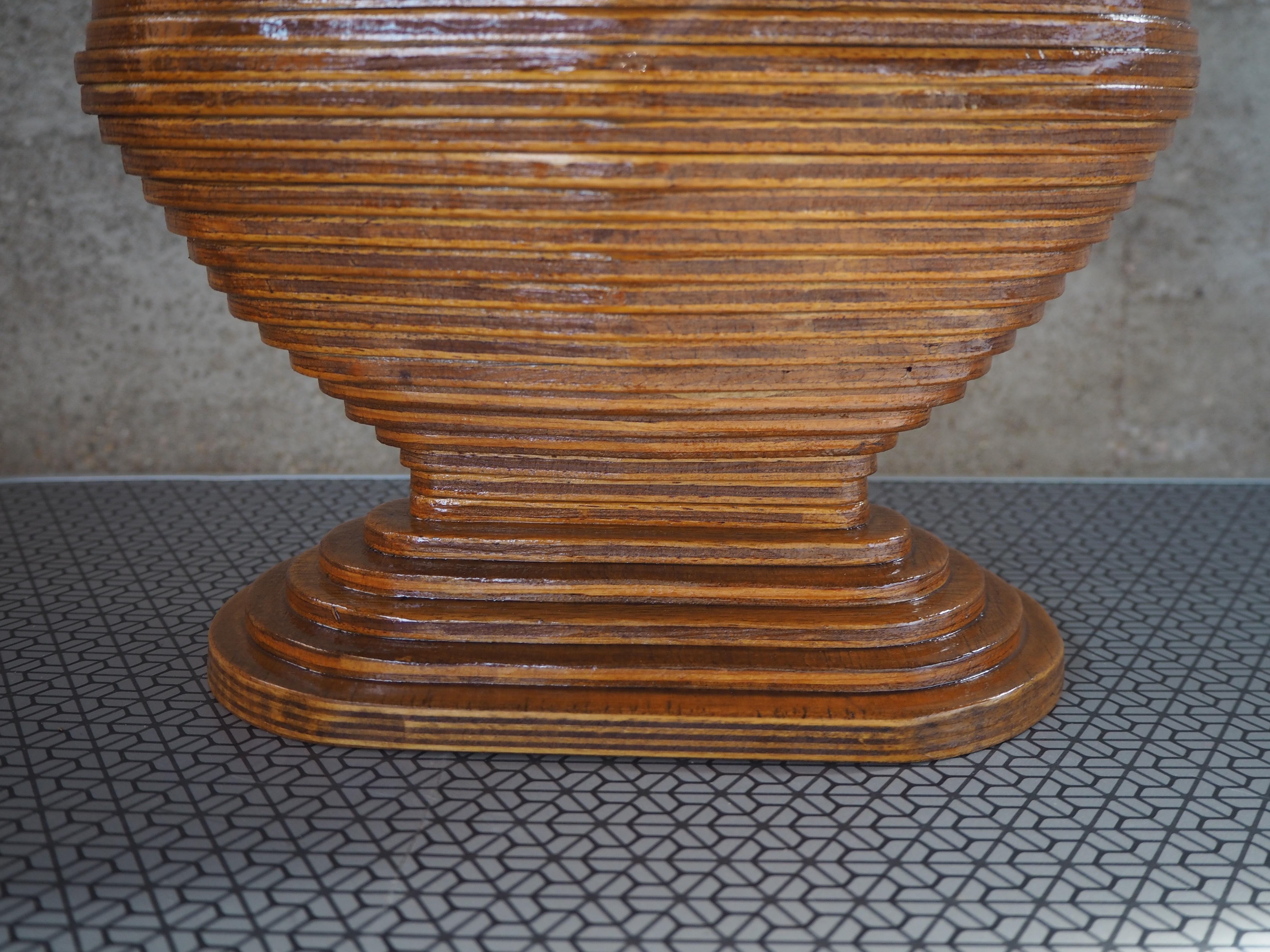 Holzvase aus der Jahrhundertmitte, Europa, 1960er Jahre im Angebot 13