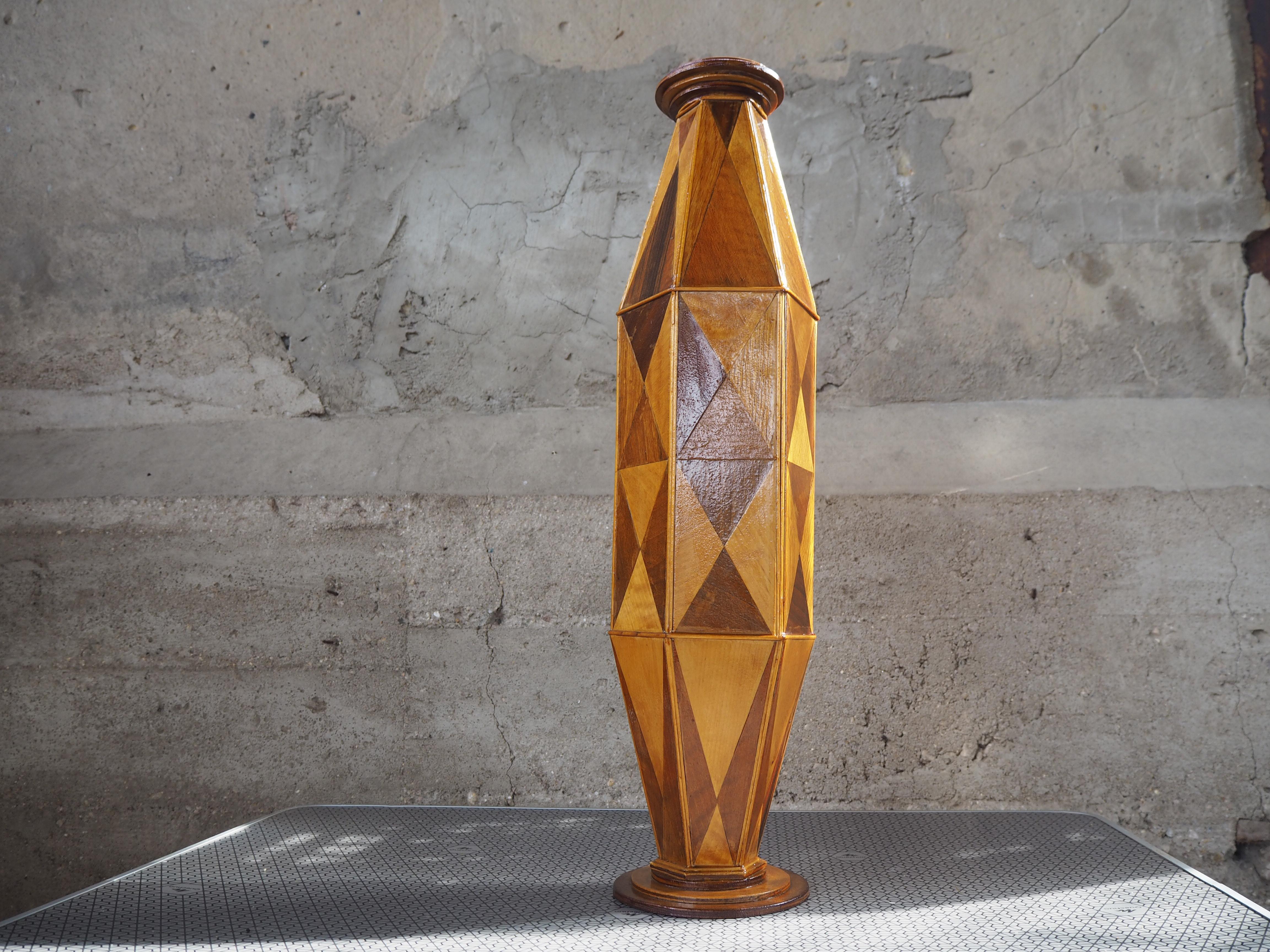 Holzvase aus der Jahrhundertmitte, Europa, 1960er Jahre (Europäisch) im Angebot