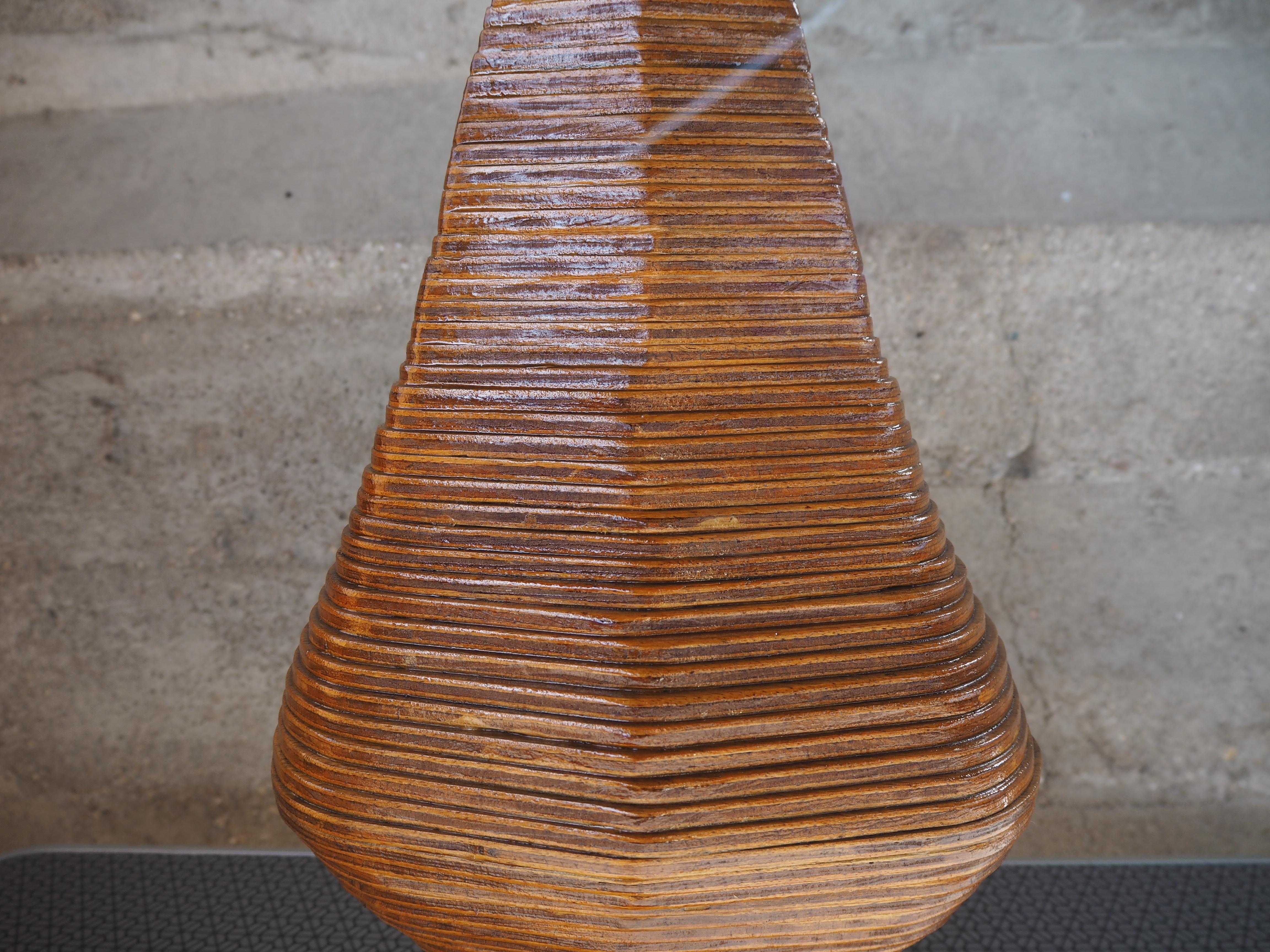 Holzvase aus der Jahrhundertmitte, Europa, 1960er Jahre im Angebot 2