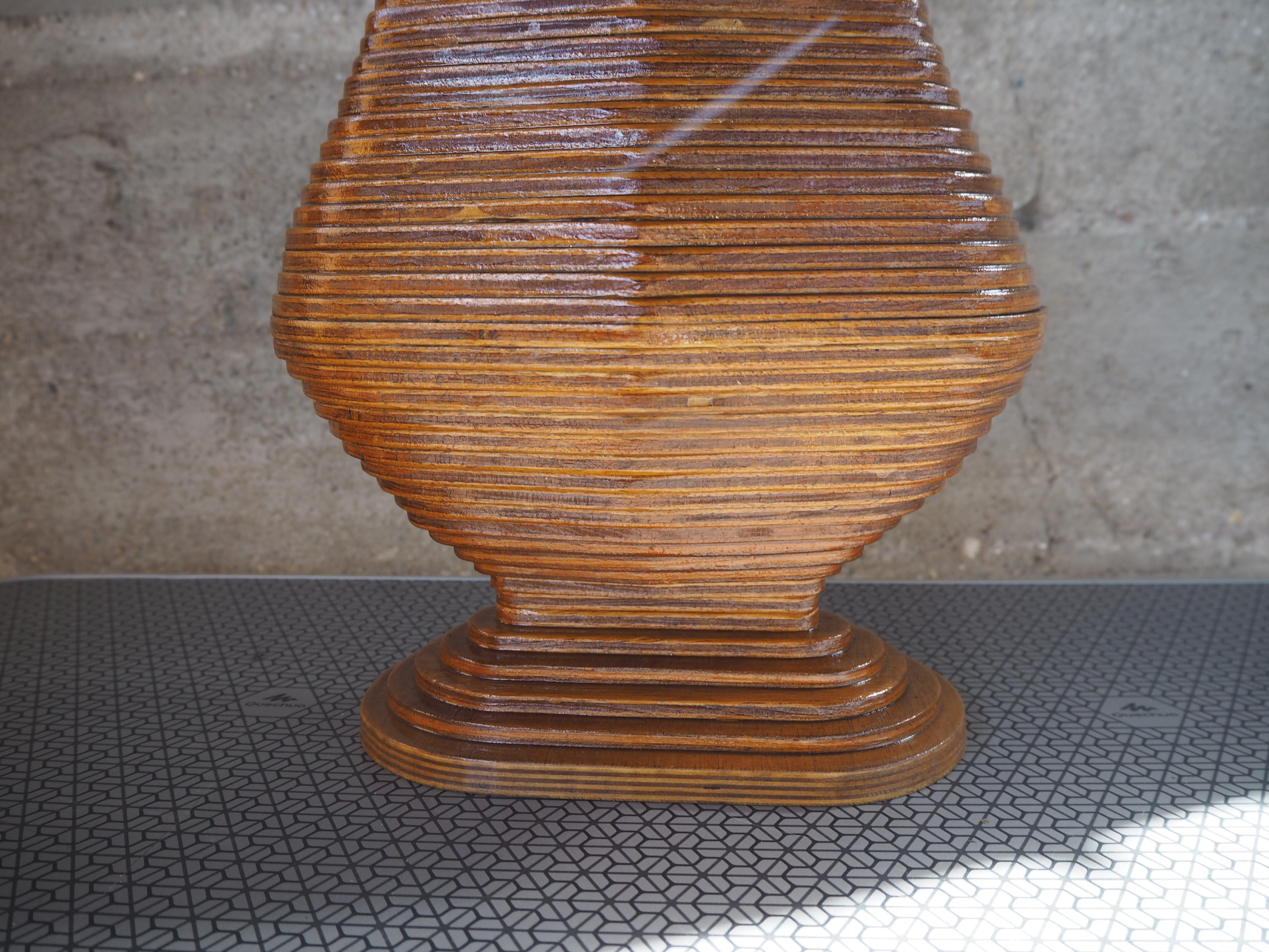 Holzvase aus der Jahrhundertmitte, Europa, 1960er Jahre im Angebot 3