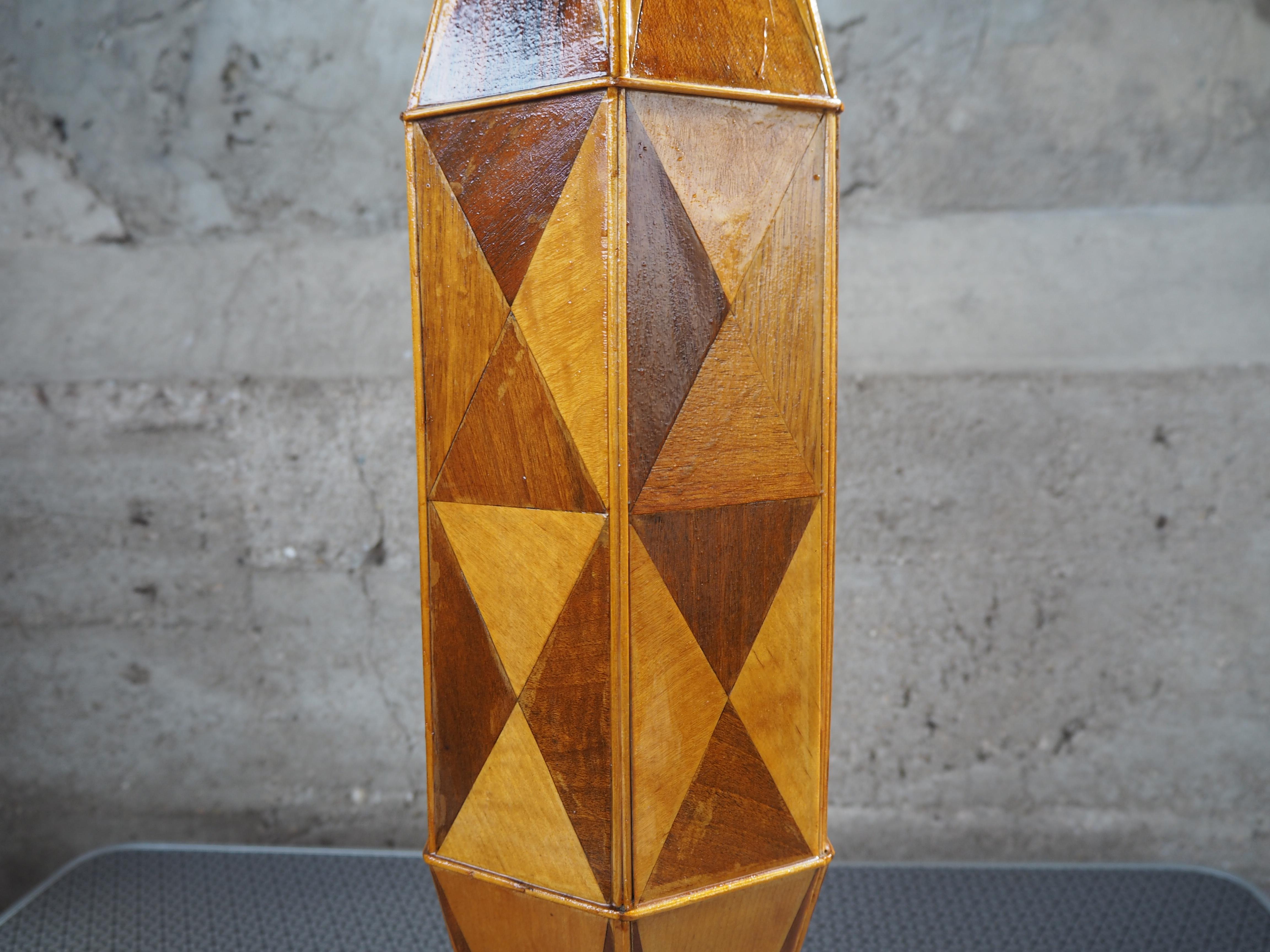Holzvase aus der Jahrhundertmitte, Europa, 1960er Jahre im Angebot 3