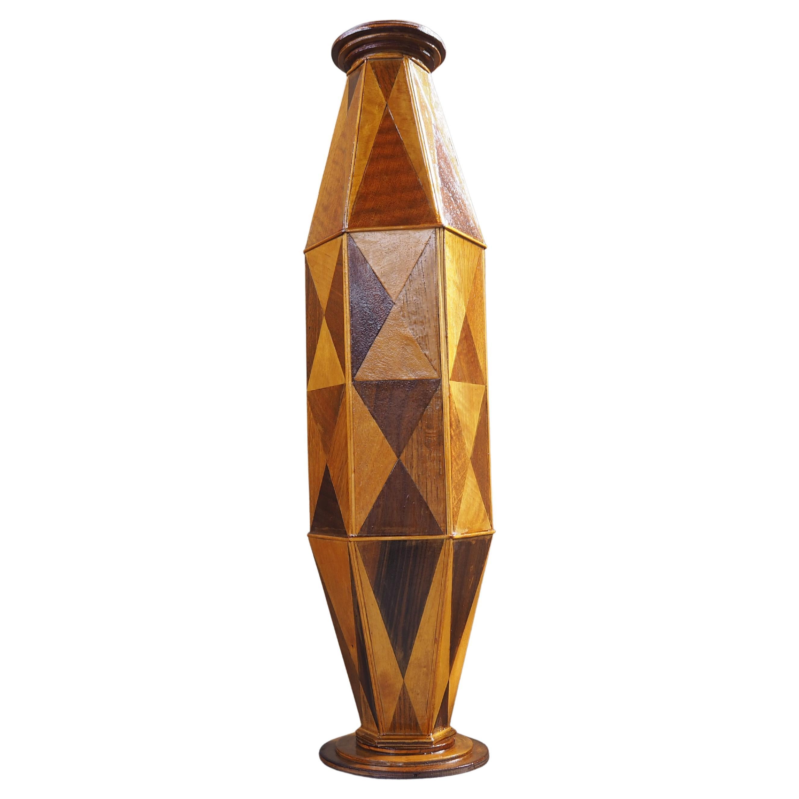 Holzvase aus der Jahrhundertmitte, Europa, 1960er Jahre im Angebot