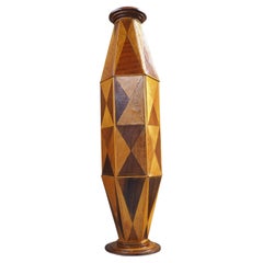 Holzvase aus der Jahrhundertmitte, Europa, 1960er Jahre