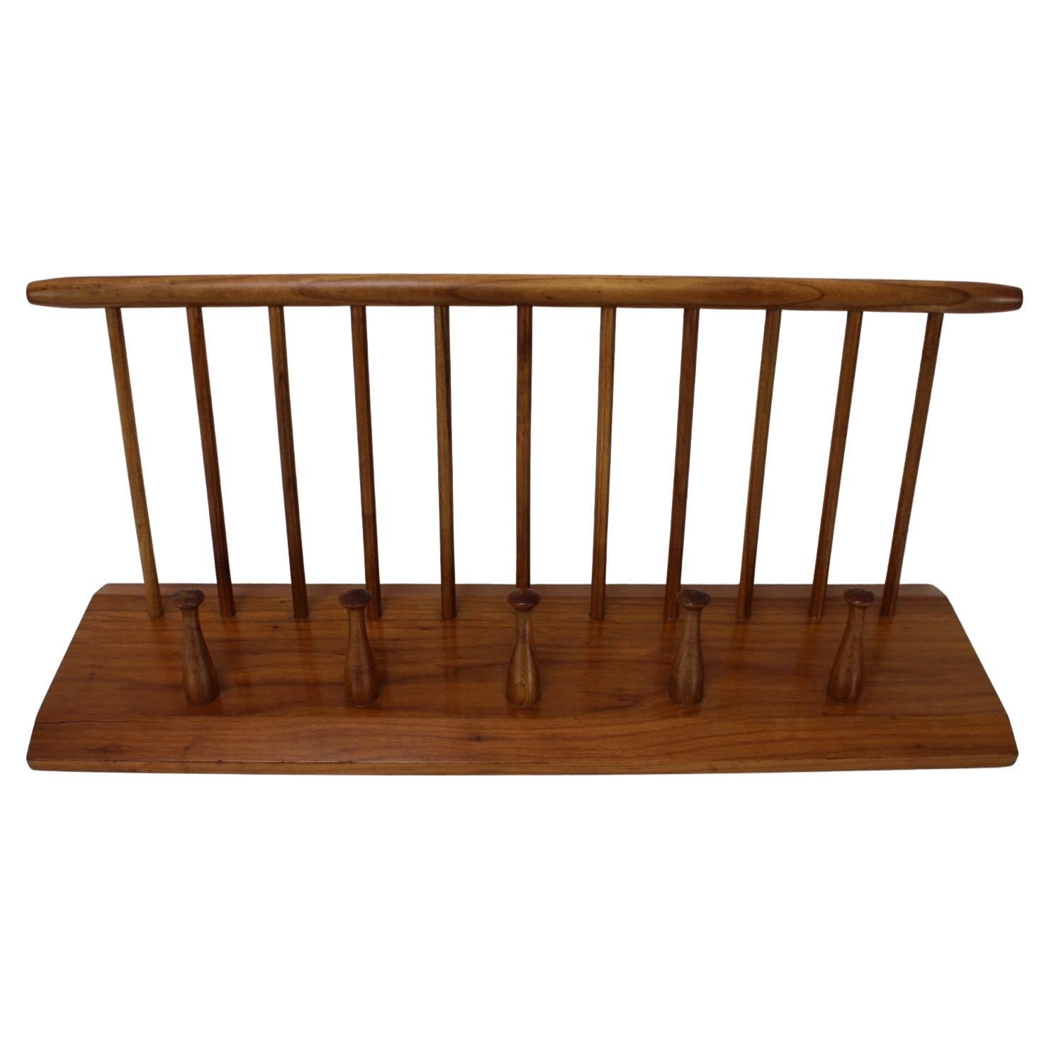 Midcentury Wooden Wall Coat Rack by ULUV - Czechoslovakia, 1960s