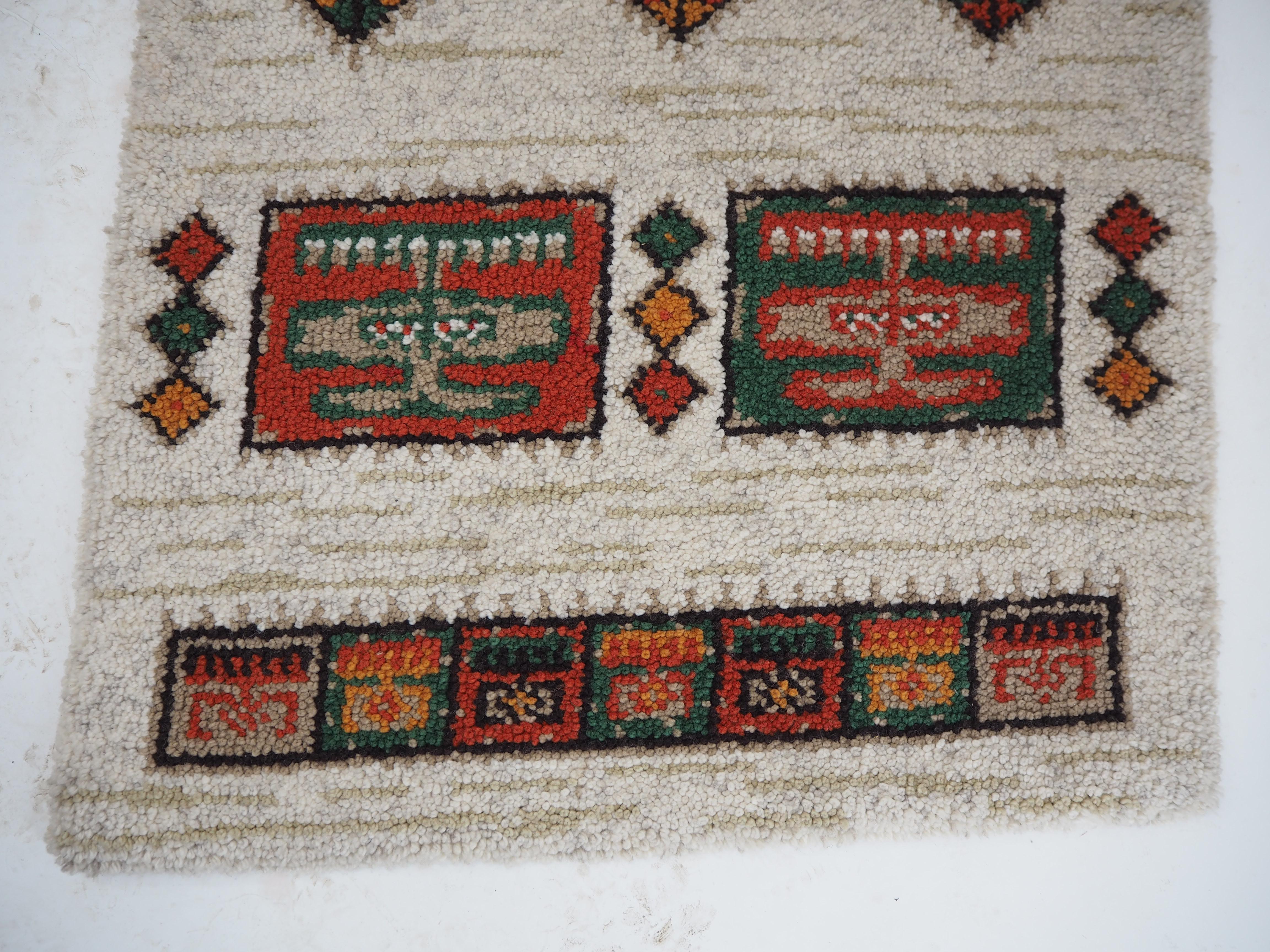 Midcentury Wool Kelim Brussels Style Rug, Carpet, 1960s For Sale 4