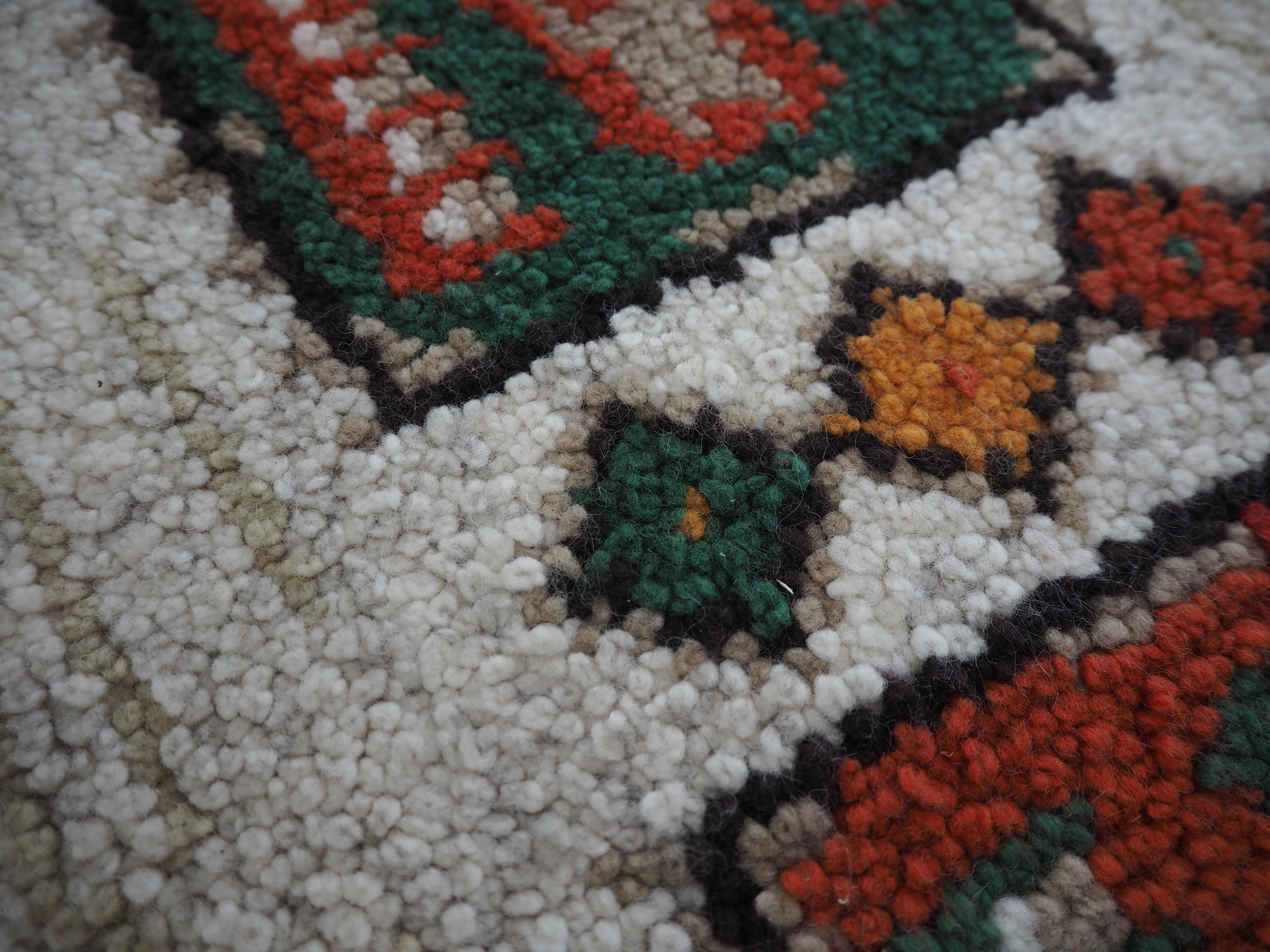 Midcentury Kelim-Teppich aus Wolle im Brüsseler Stil, Teppich, 1960er Jahre im Angebot 1