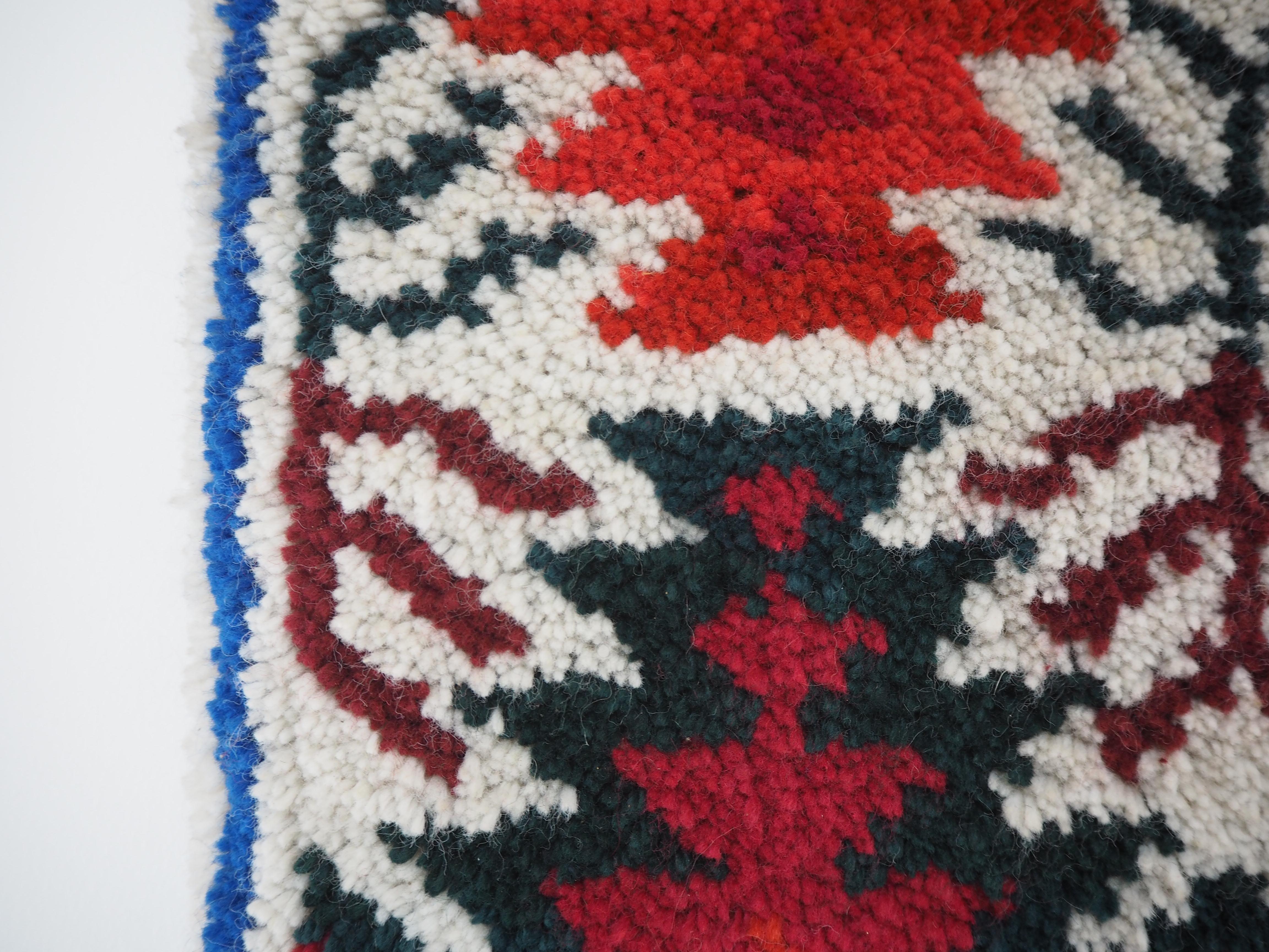 European Mid-Century Wool Wall Carpet, Rug, Czechoslovakia, 1960s For Sale
