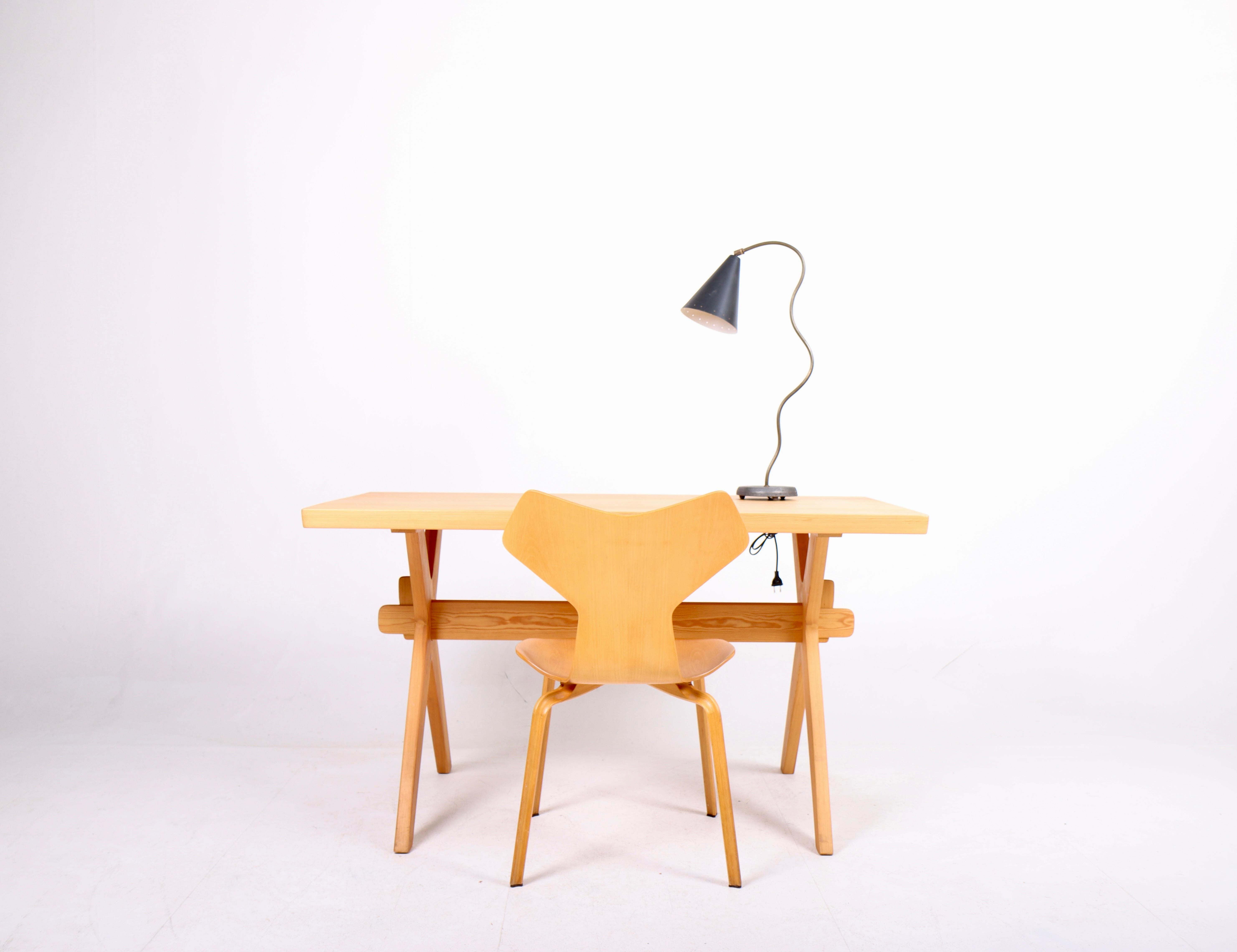 Scandinavian Modern Mid-Century Work Desk in Solid Pine, Made in Denmark 1960s
