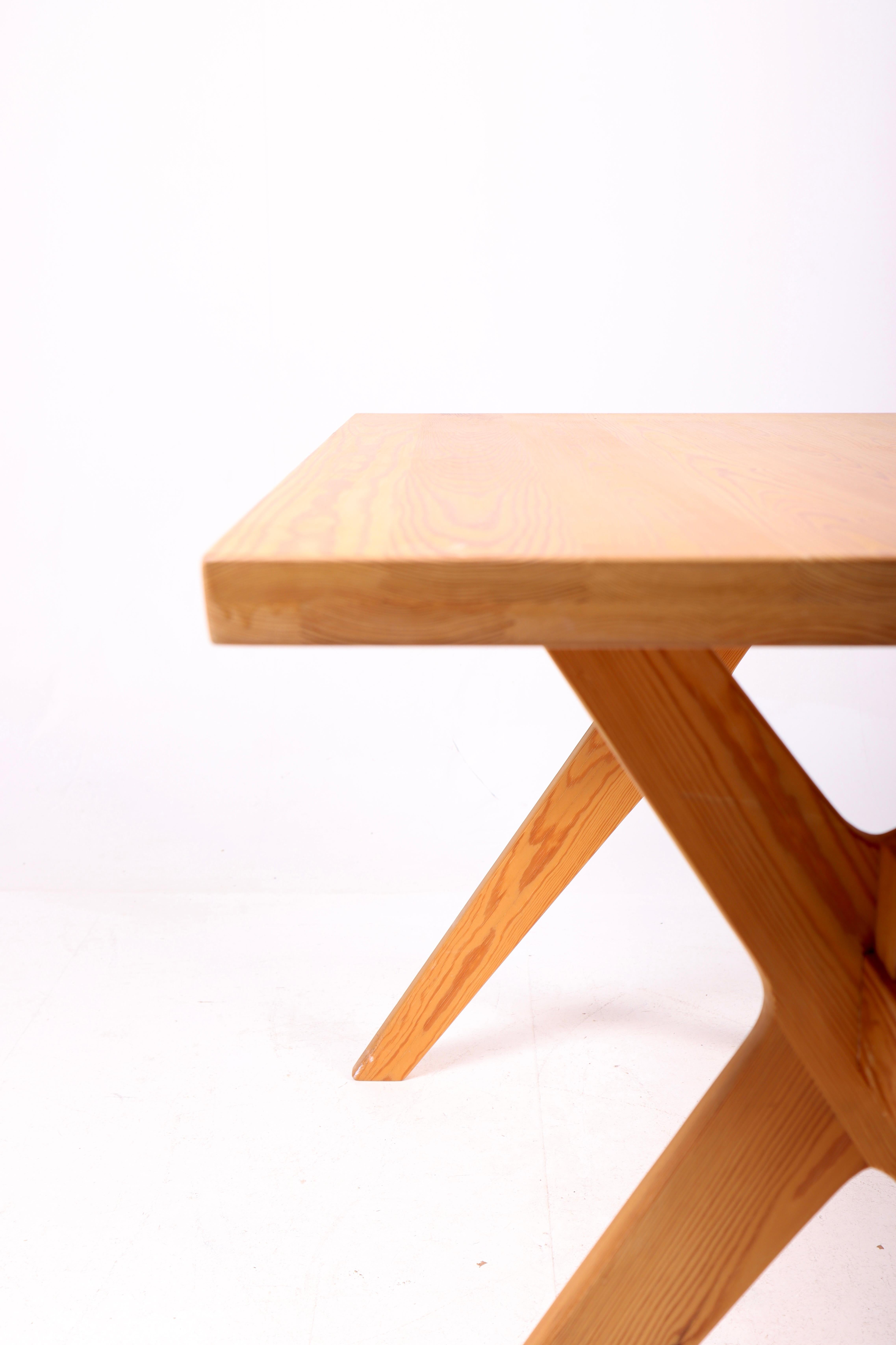 Mid-Century Work Desk in Solid Pine, Made in Denmark 1960s 1