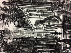 Midcentury Work of Art Hand Painted Porcelain Plate Limited Edition by Artist