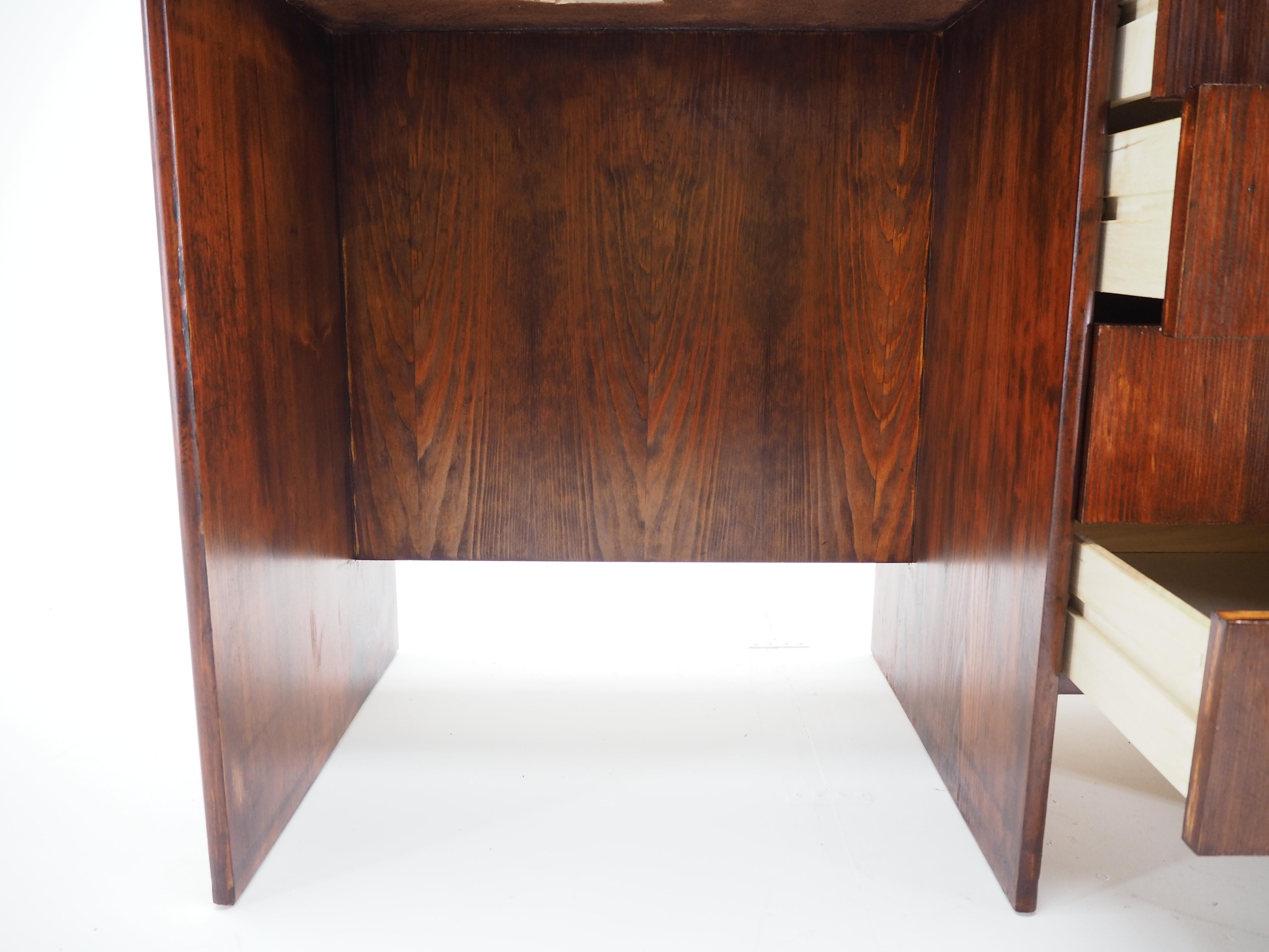 Wood Midcentury Working Desk, Table, Czechoslovakia, the 1960s