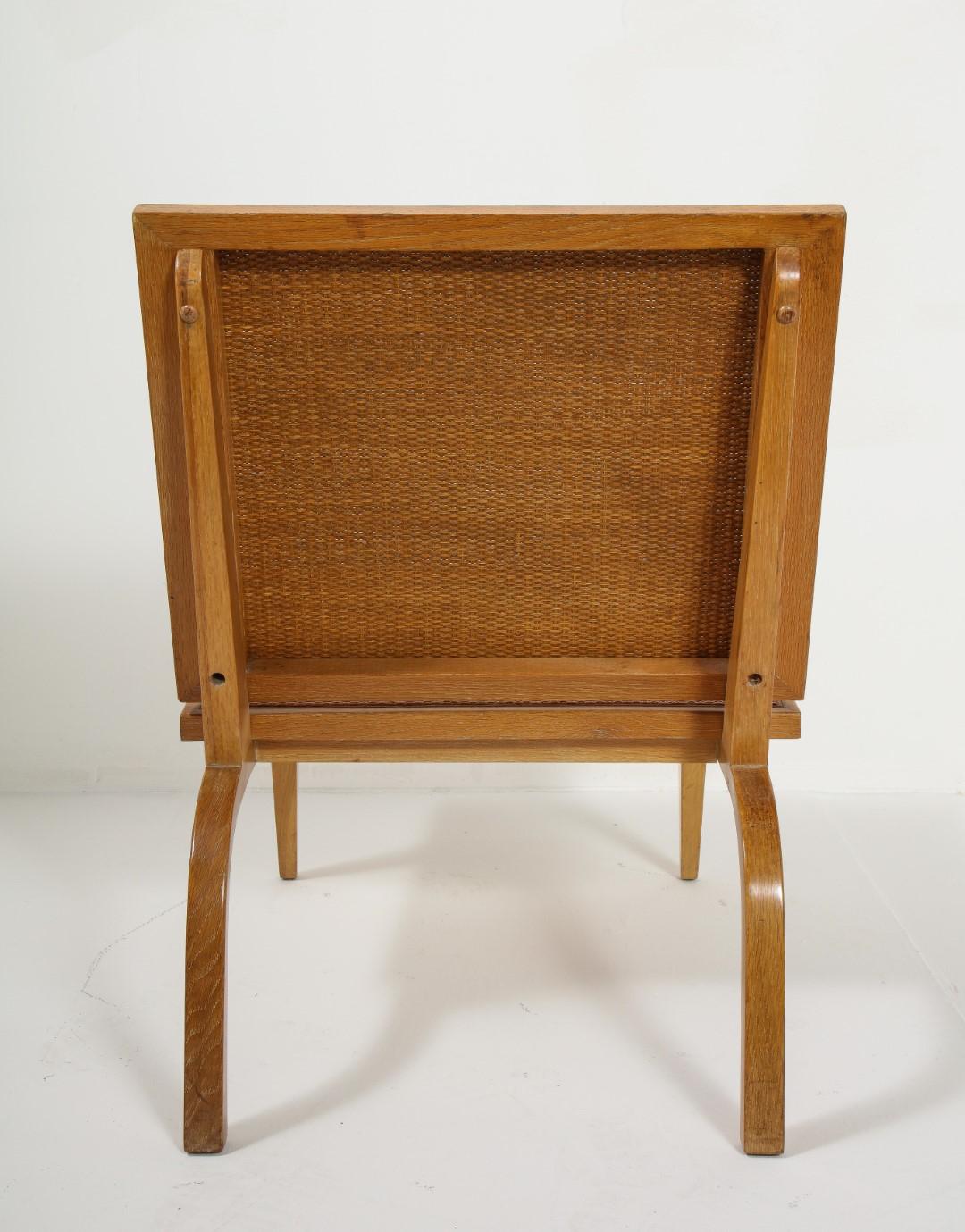 Midcentury Woven Oak Lounge Chair by Edward Durell Stone for Fulbright For Sale 6