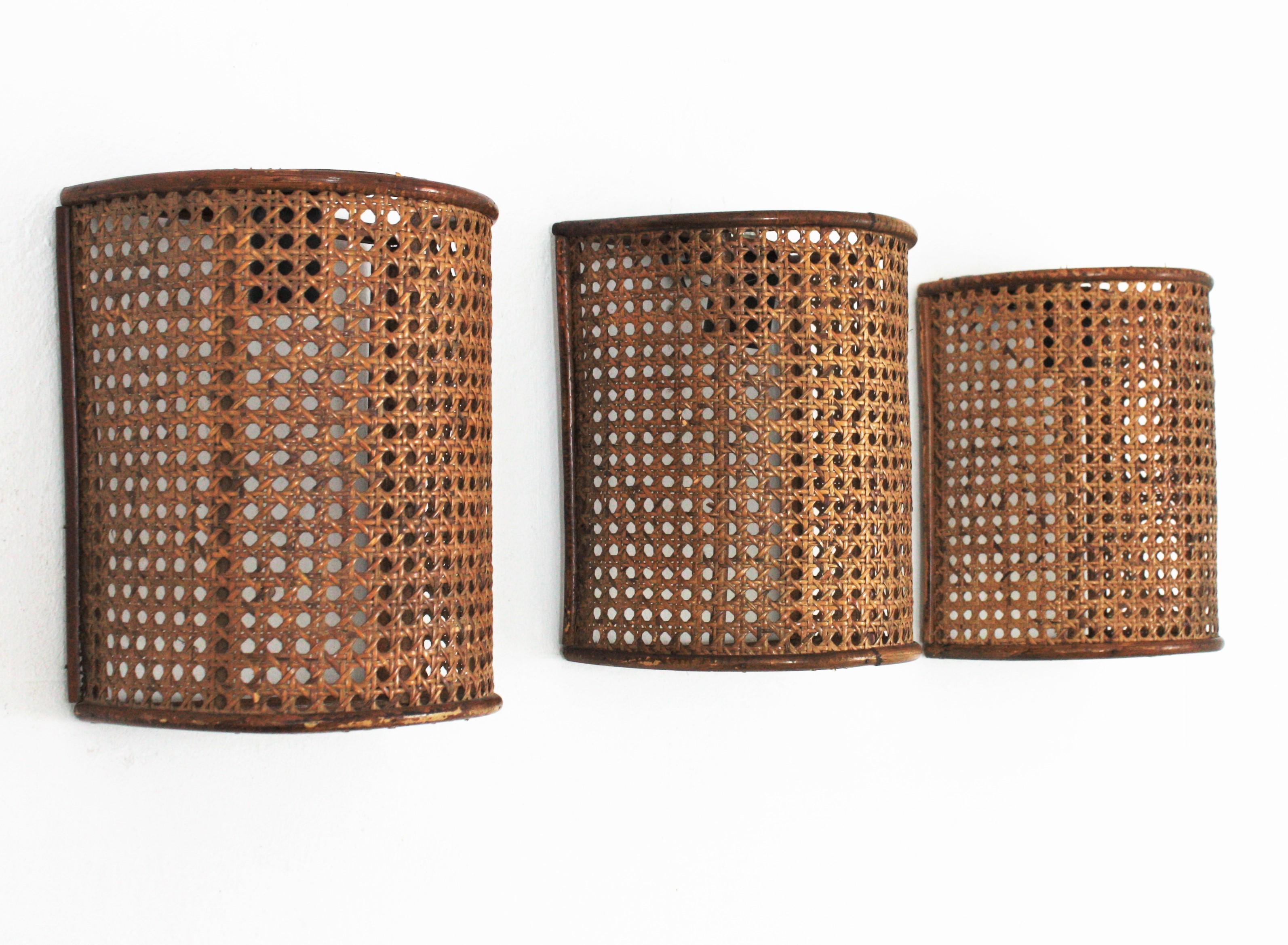 wicker sconces