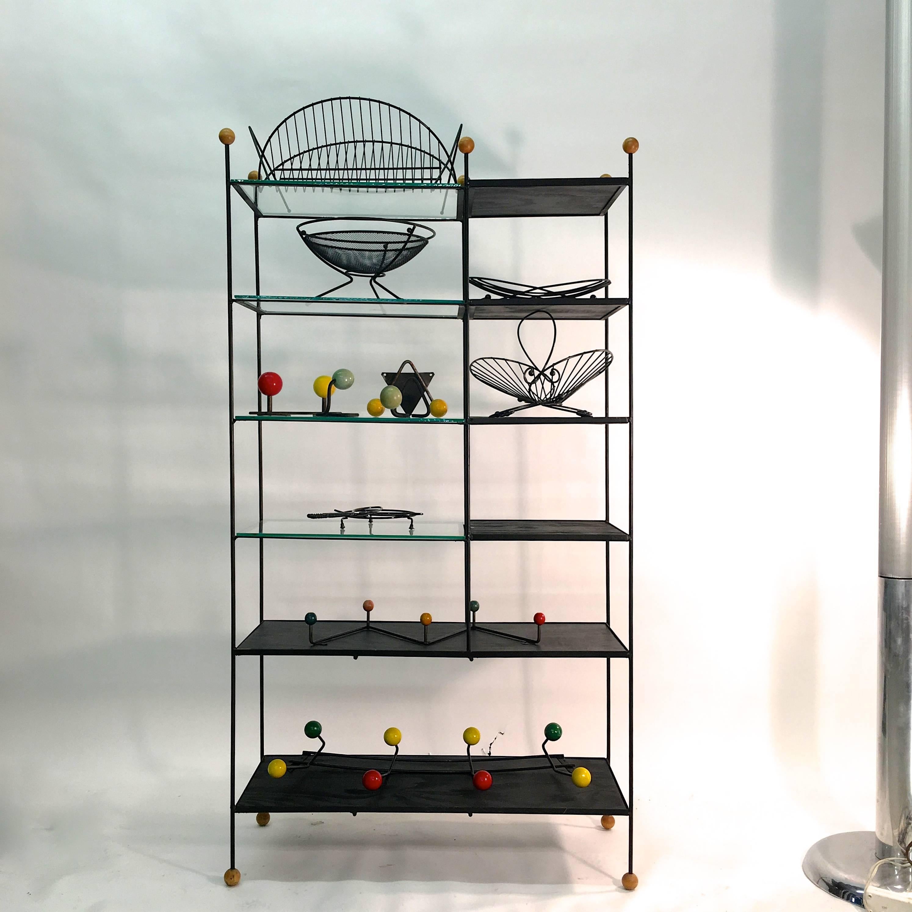 wrought iron kitchen shelves