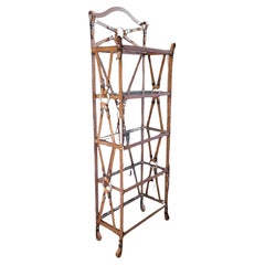 Midcentury Wrought Iron Shelving Bookcase for HermesJacques Adnet for Hermès Midcentury Wrought Iron Shelving Bookcase for HermesJacques Adnet for Hermès