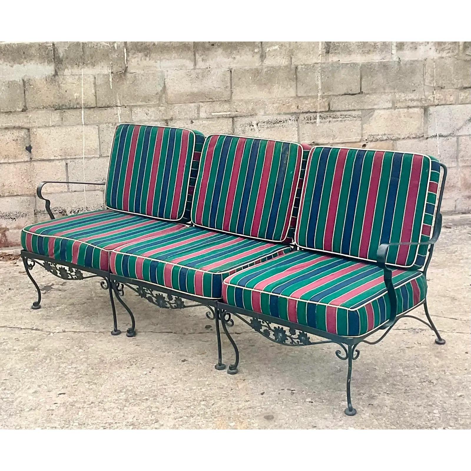 vintage wrought iron sofa