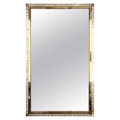 Midcentury XXL Wall Mirror in Brass by Vereinigte Werkstätten München, 1970s
