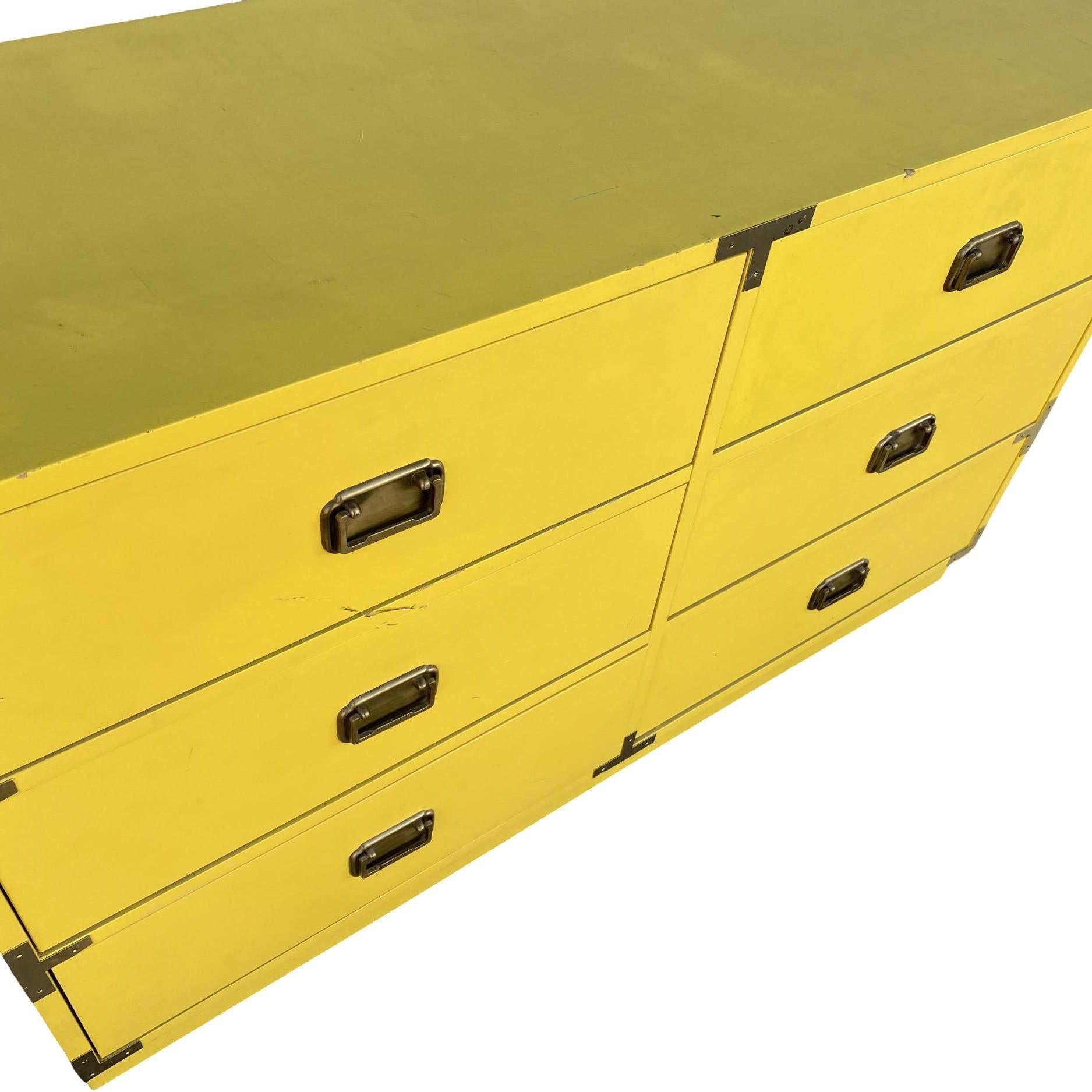 yellow antique dresser