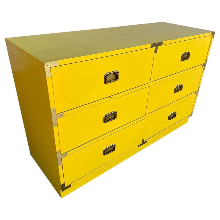 Midcentury Yellow "Colormates" Campaign Lowboy Dresser by Morris of  California For Sale at 1stDibs | yellow dressers, vintage yellow dresser,  yellow chest of drawers