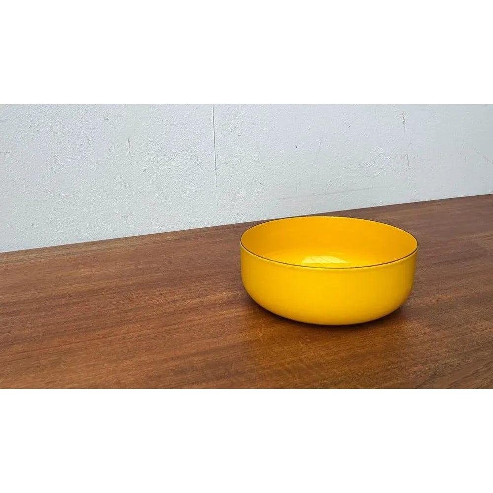 Bol en émail jaune du milieu du siècle par Kaj Franck pour Arabia, Finland, 1960s en vente 5