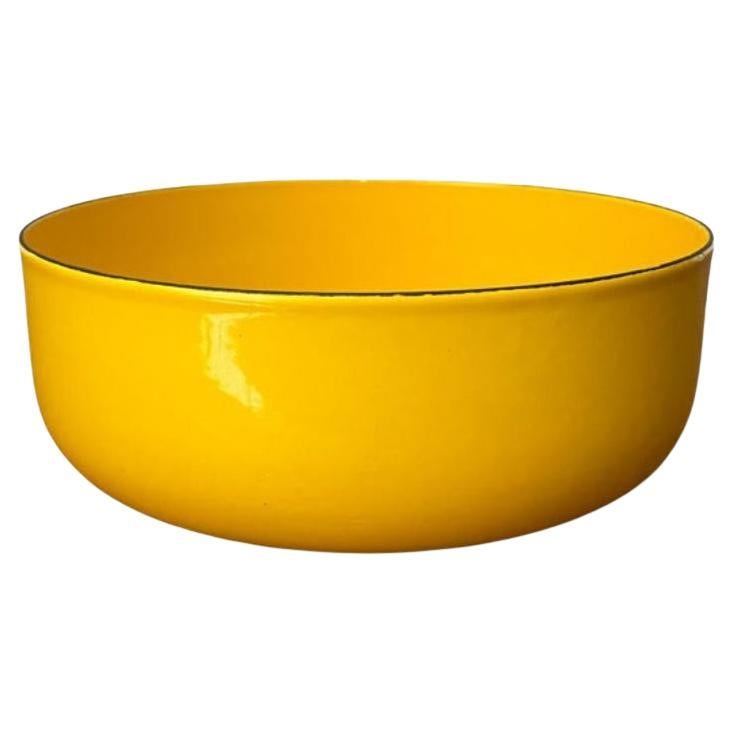 Cuenco de esmalte amarillo de mediados de siglo de Kaj Franck para Wärtsila Arabia, Finlandia, años 60