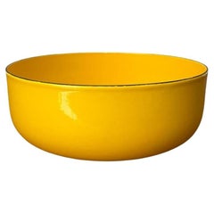 Cuenco de esmalte amarillo de mediados de siglo de Kaj Franck para Wärtsila Arabia, Finlandia, años 60