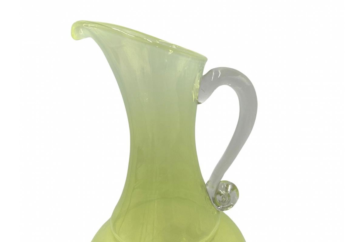Mid-Century Modern Midcentury yellow jug, designed by L. Fiedorowicz, Ząbkowice, 1970s. For Sale