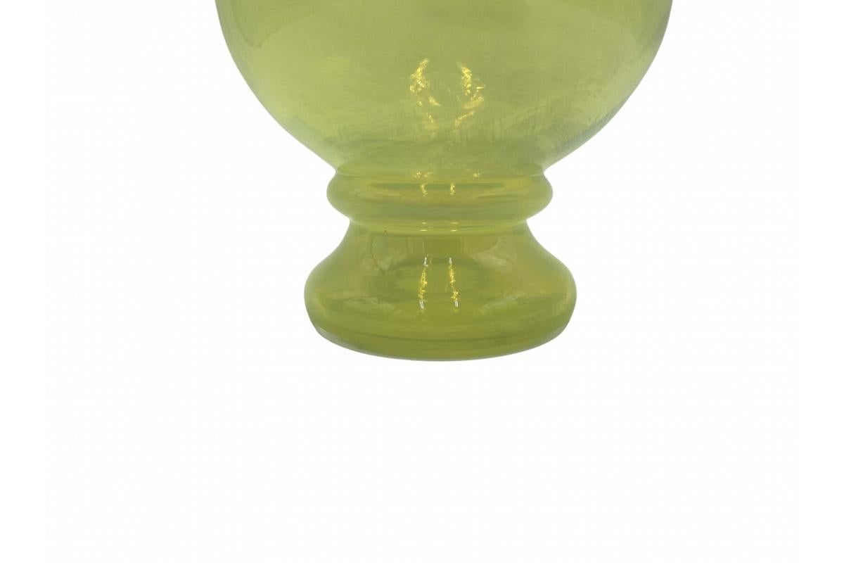 Polish Midcentury yellow jug, designed by L. Fiedorowicz, Ząbkowice, 1970s. For Sale