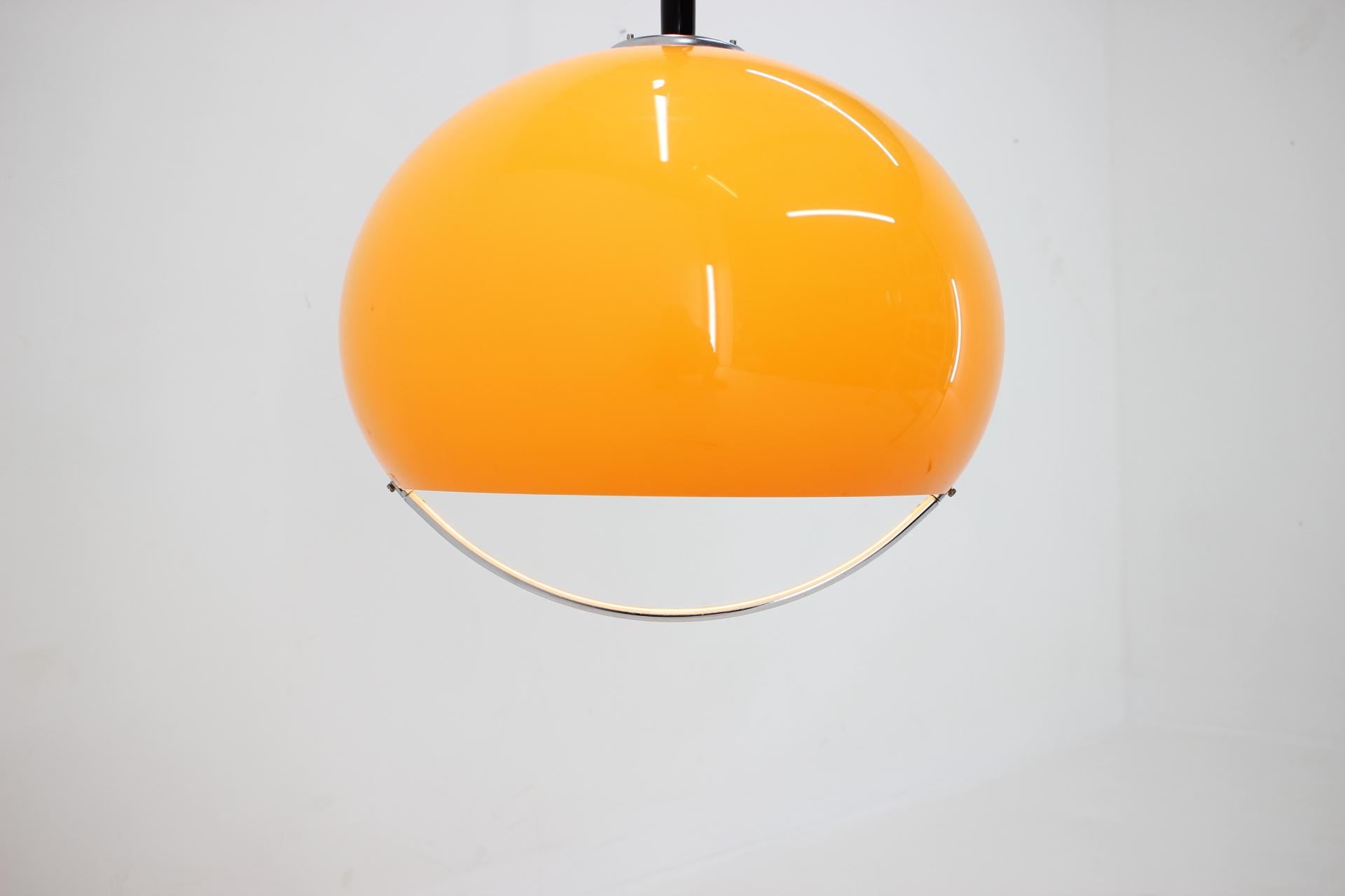 Mid-Century Modern Midcentury Yellow Pendant Meblo Designed by Harvey Guzzini, 1970s