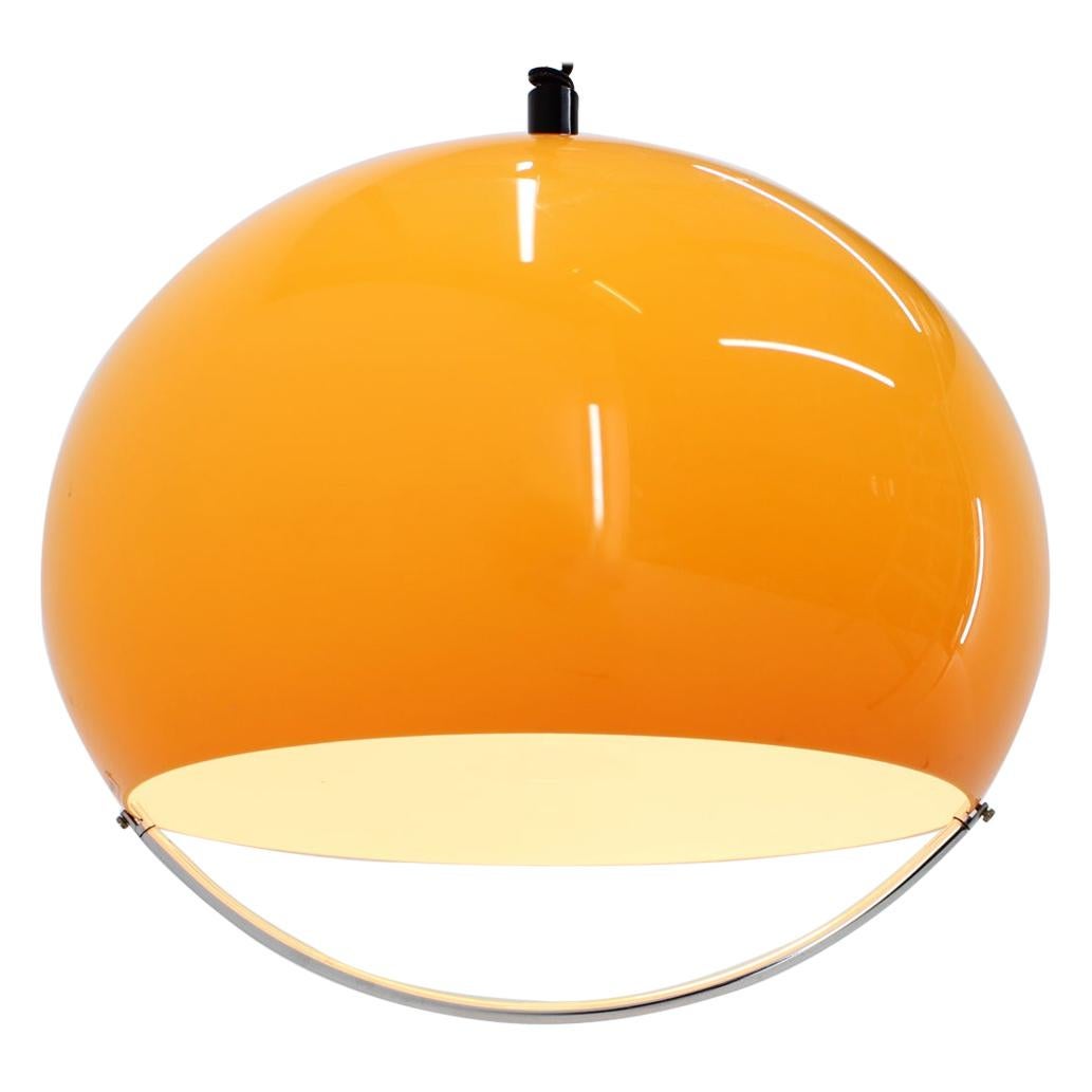 Midcentury Yellow Pendant Meblo Designed by Harvey Guzzini, 1970s