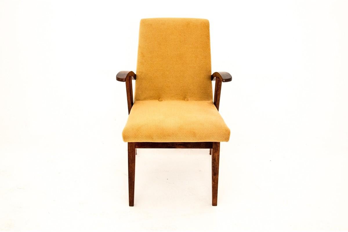 A Classic of the Polish, 1960s. The chair has been renovated and upholstered with new fabric.
Measures: Seat height 42 cm.