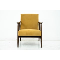 Midcentury Yellow Retro Armchairs from 1960s