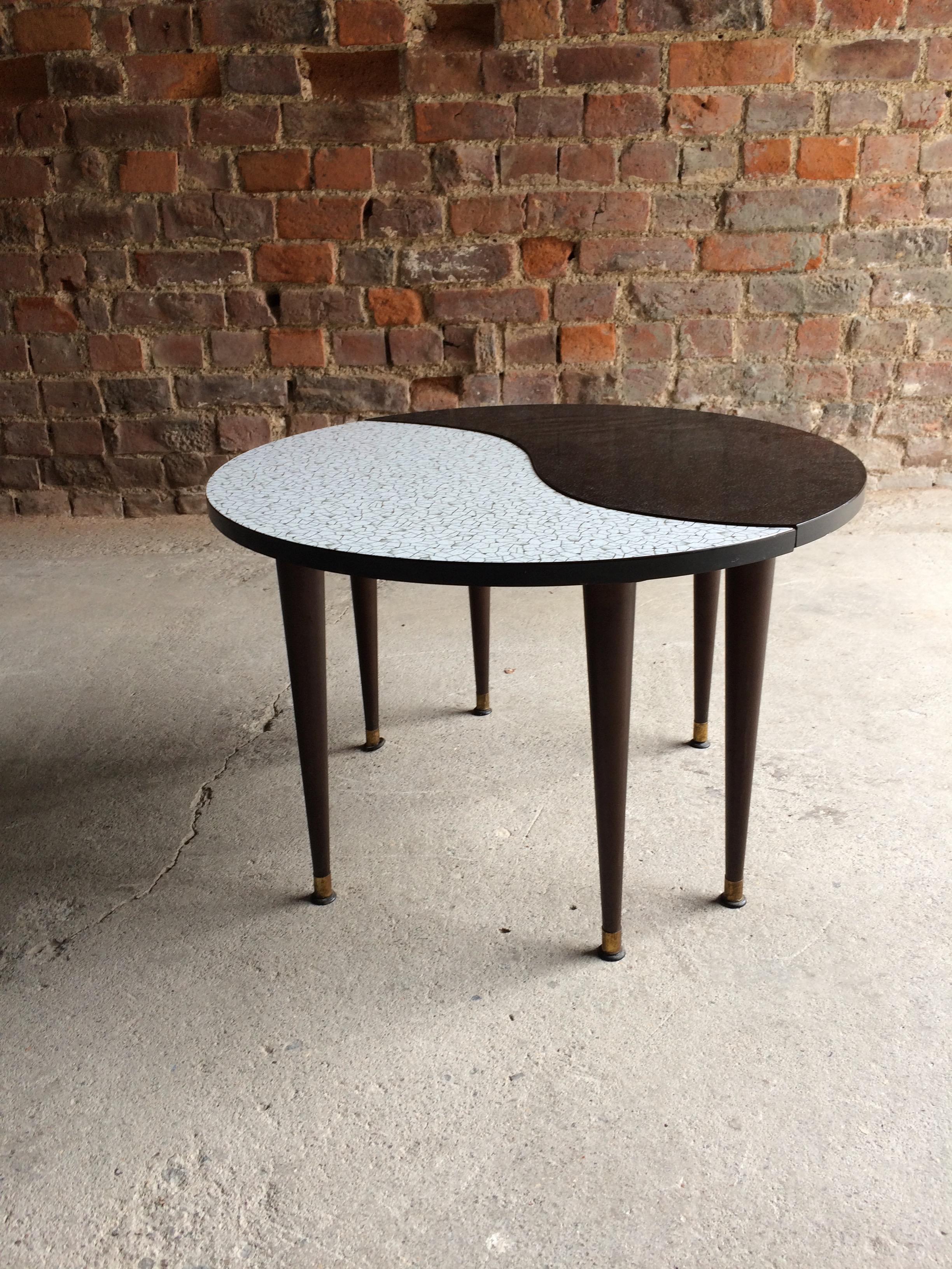 Mid-Century Modern Midcentury Yin and Yang Tripod Occasional Table, circa 1950s 