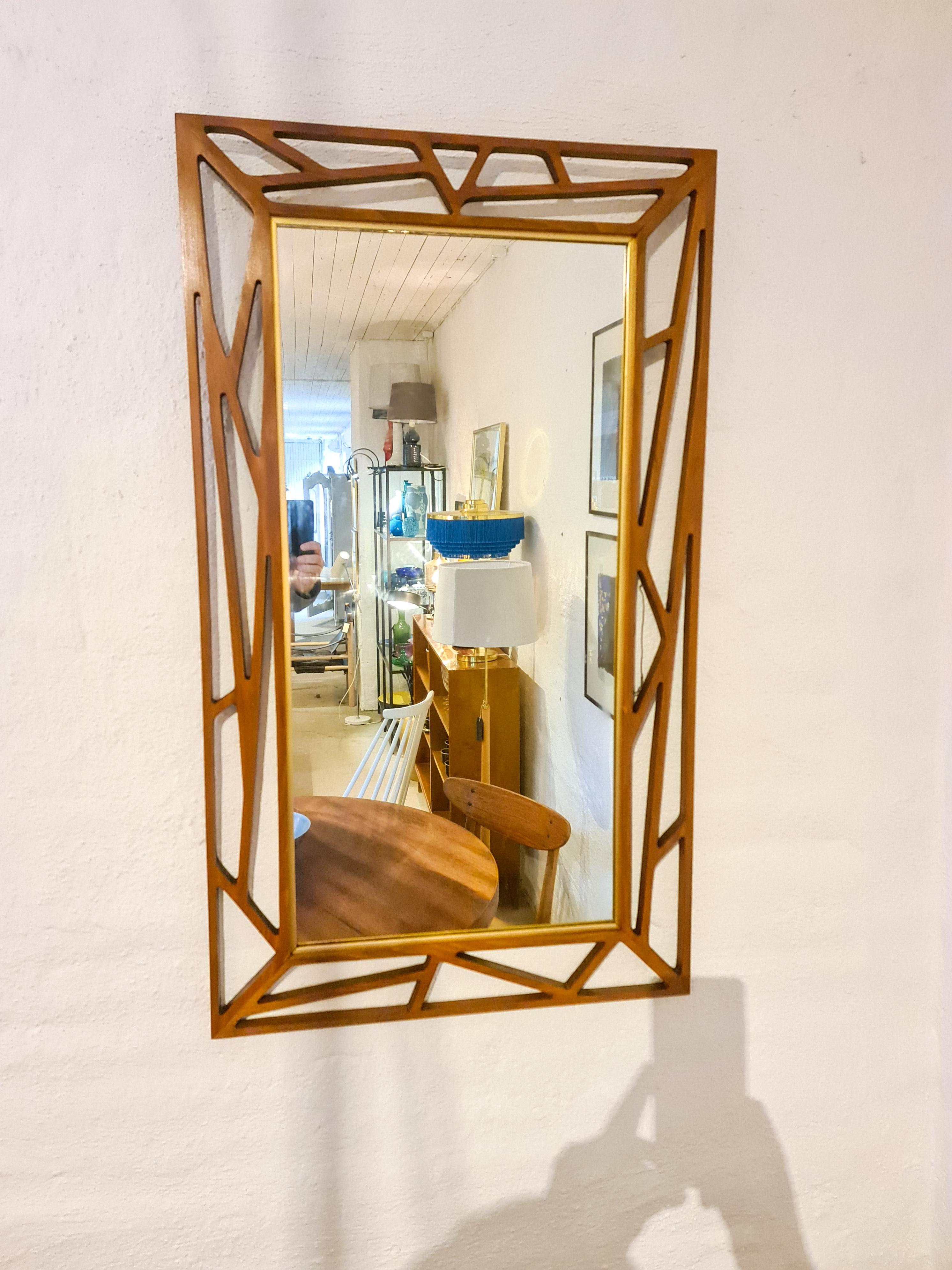 Mid-Century Modern Midcentury Yngve Ekström Rare Large Mirror 