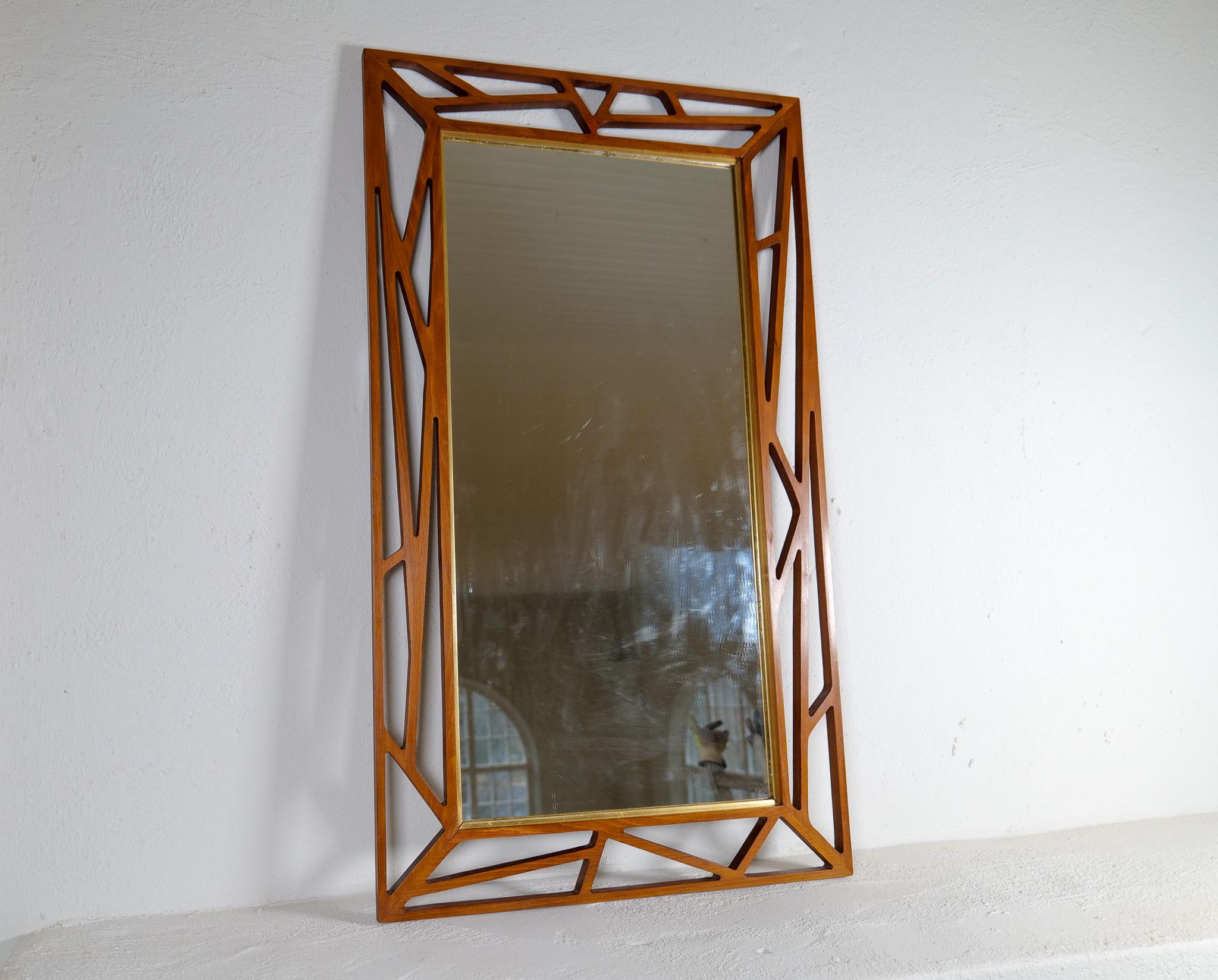 Mid-Century Modern Rare grand miroir 